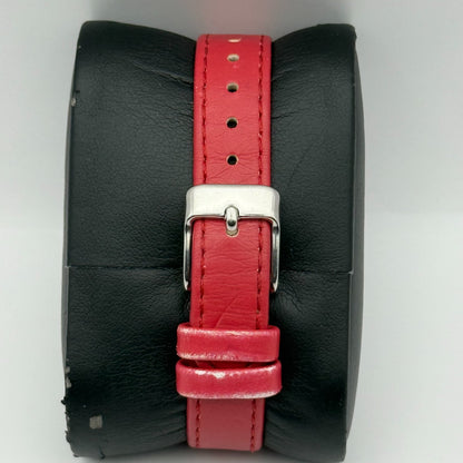 D for Diamond Unisex Kids Time Teacher Quartz Watch Red Strap Japan Working 23mm