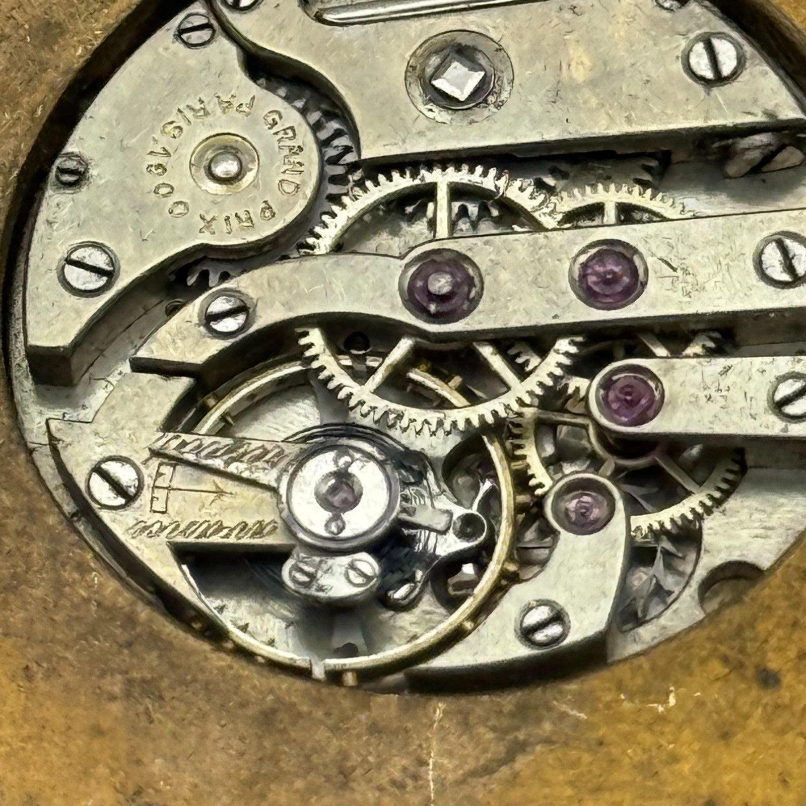 Paris Grand Prix 1900 Watch Movement Manual Wind Vintage Parts Repair 36.9mm