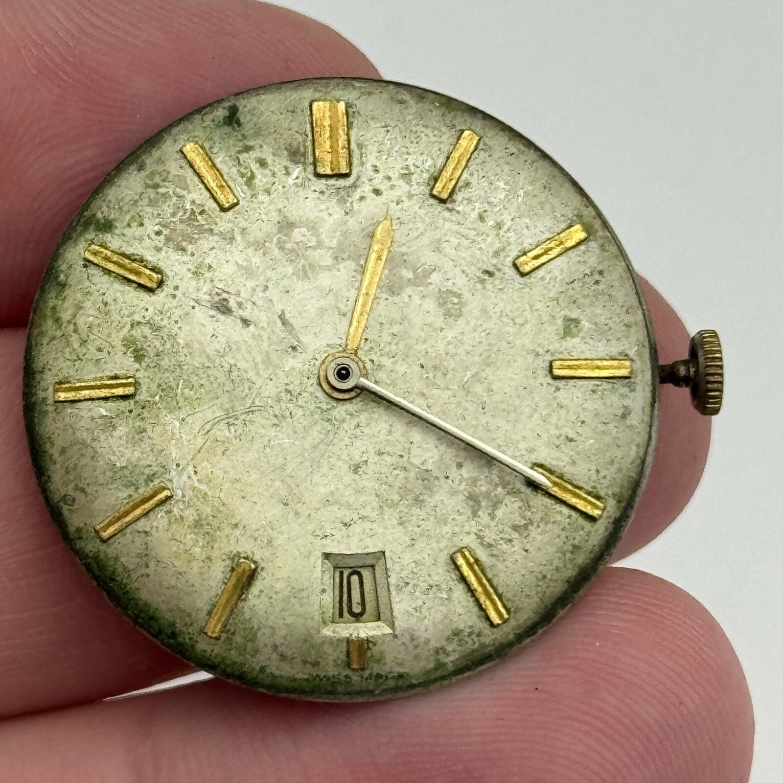 25.9mm Men's AS 1703 A Schild Date Dial Manual Wind Swiss Watch Movement PARTS