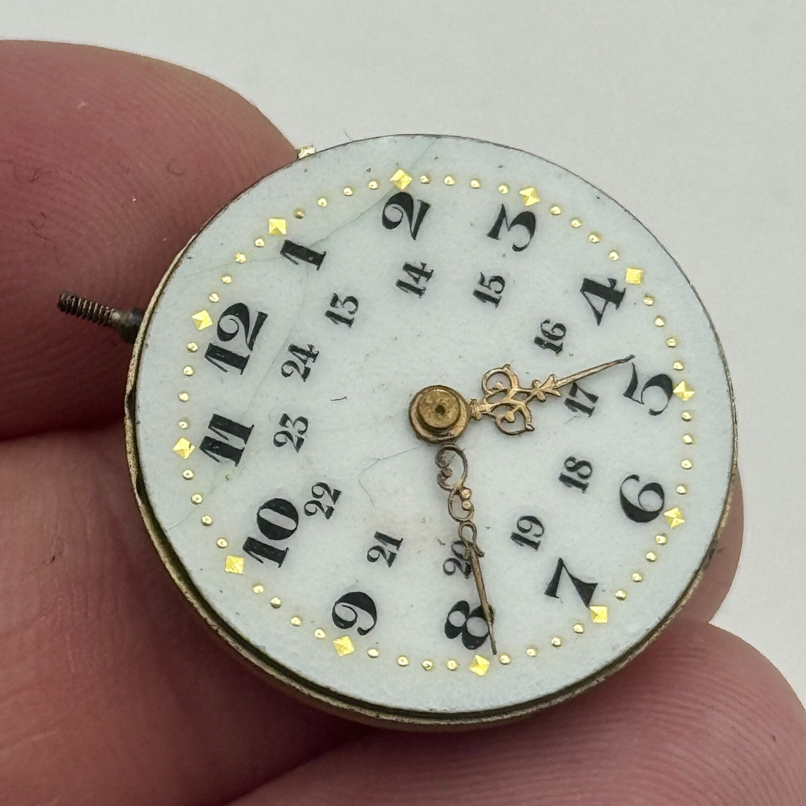 24.1mm Unidentified High Grade Manual Wind Watch Movement Vintage PARTS REPAIR