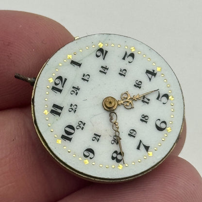 24.1mm Unidentified High Grade Manual Wind Watch Movement Vintage PARTS REPAIR