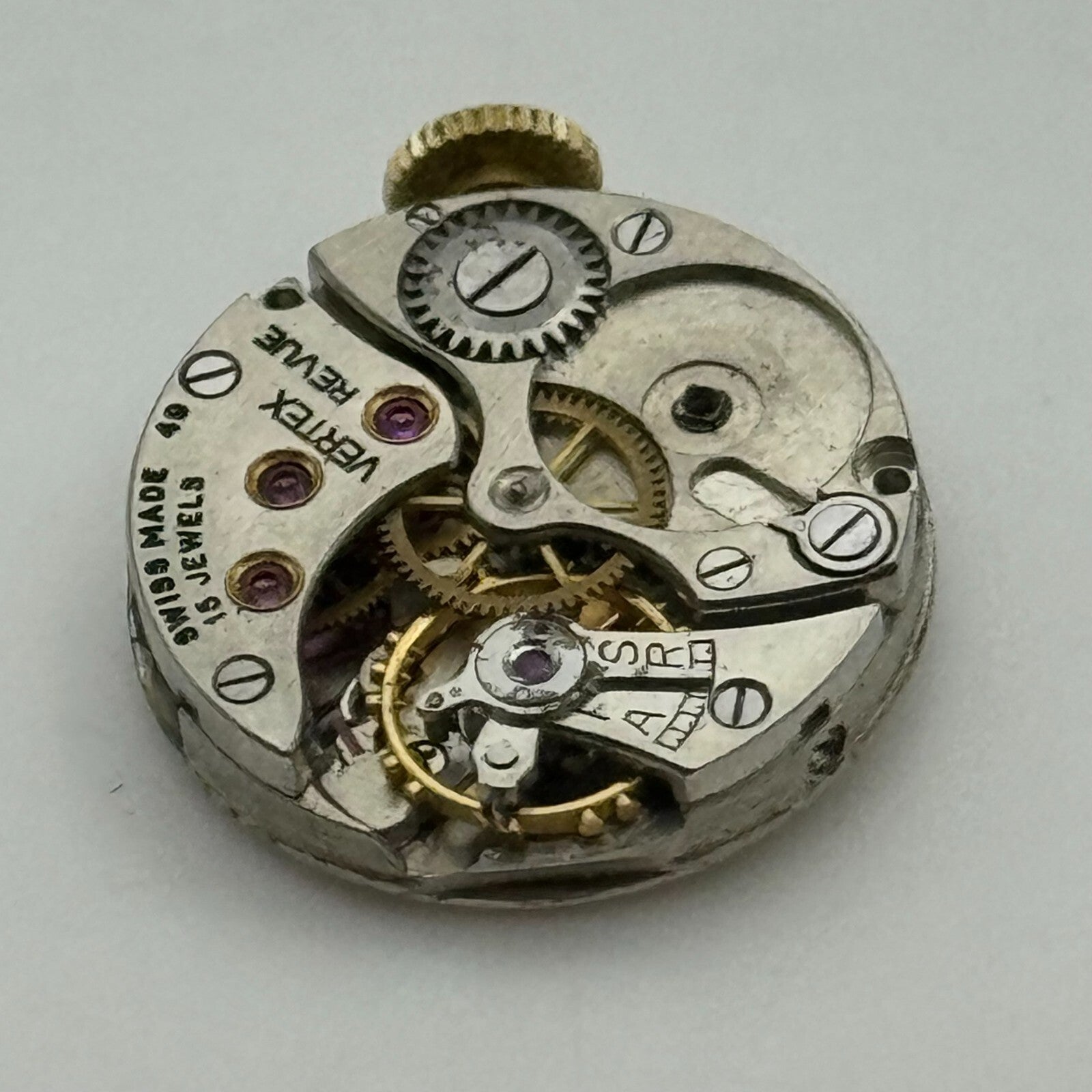 19.7mm Ladies Vertex Revue 49 Manual Wind 15 Jewels Swiss Watch Movement PARTS