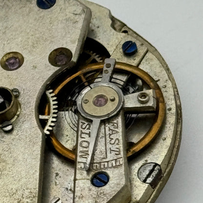 43.2mm Antique Key Wound Balance Intact Pocket Watch Movement Dial Hands PARTS
