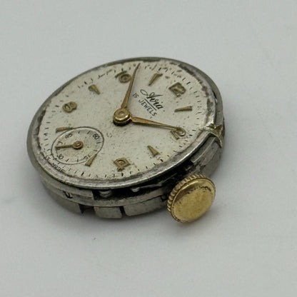 19.7mm Ladies Avia Derby D 40 Manual Wind Watch Movement Swiss Vintage PARTS