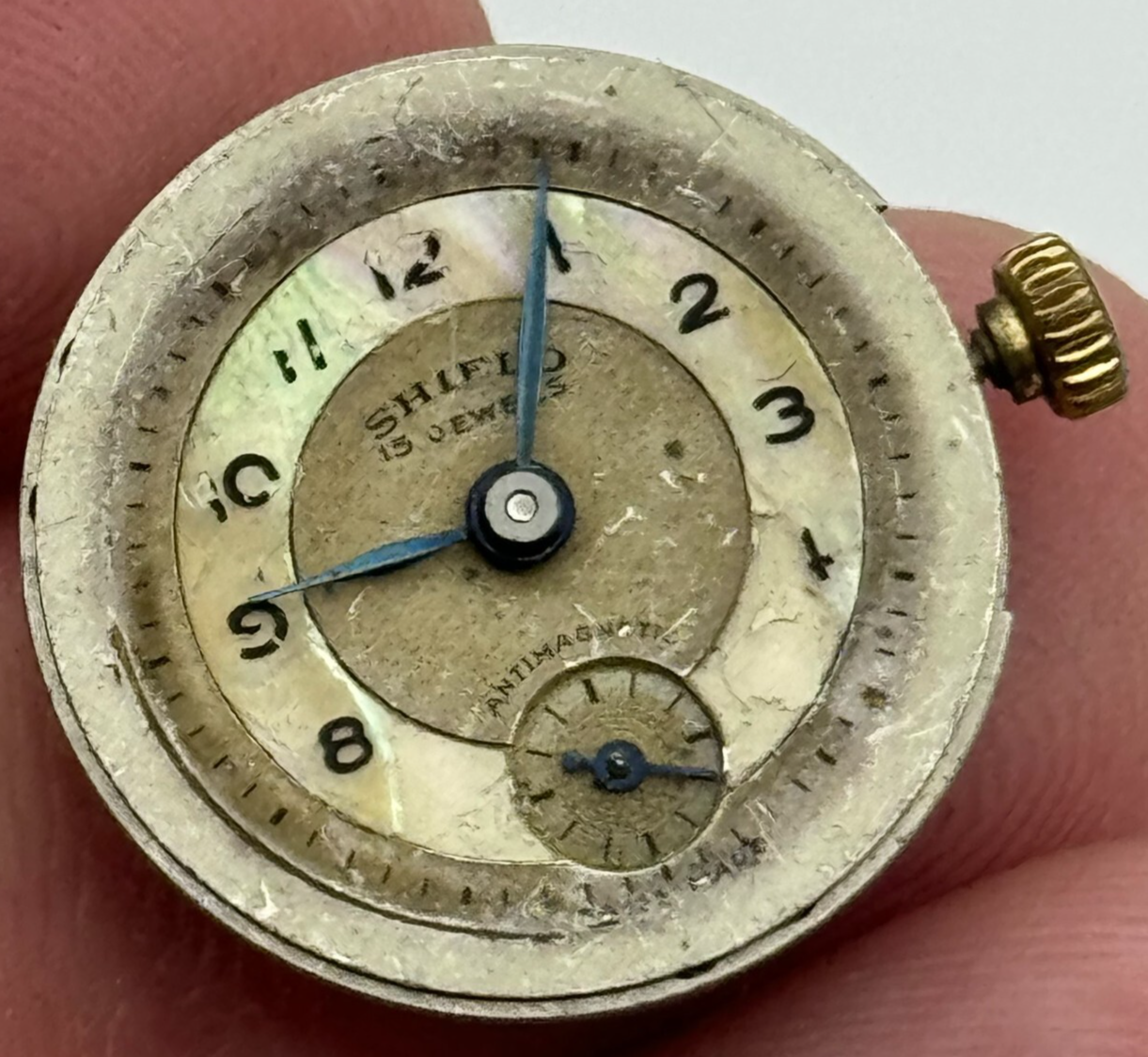 19.7mm Shield Peseux P 220 Manual Wind Swiss Made 15 Jewels Watch Movement PARTS