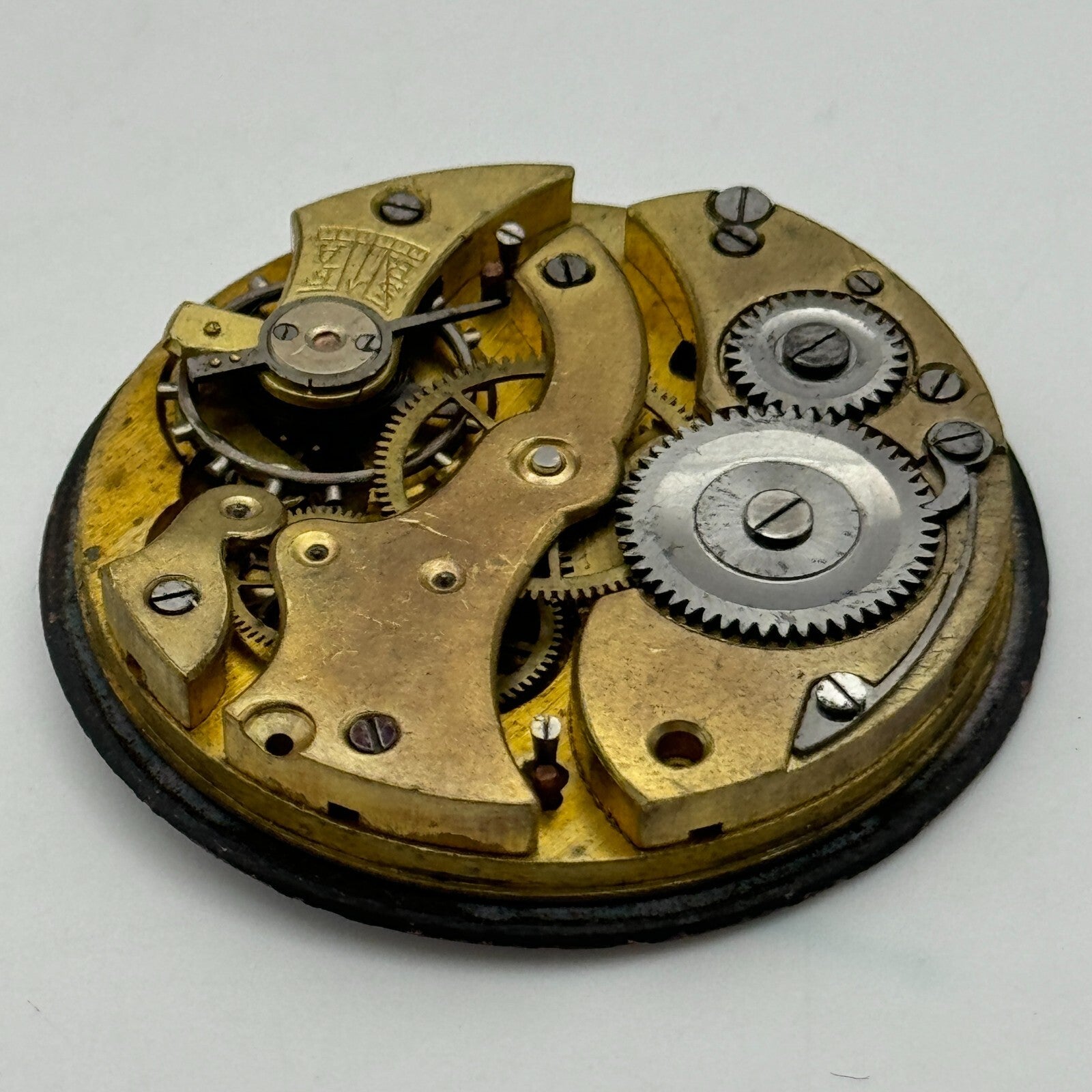 43.2mm Vintage Open Face Sub Seconds Balance Ok Pocket Watch Movement PARTS