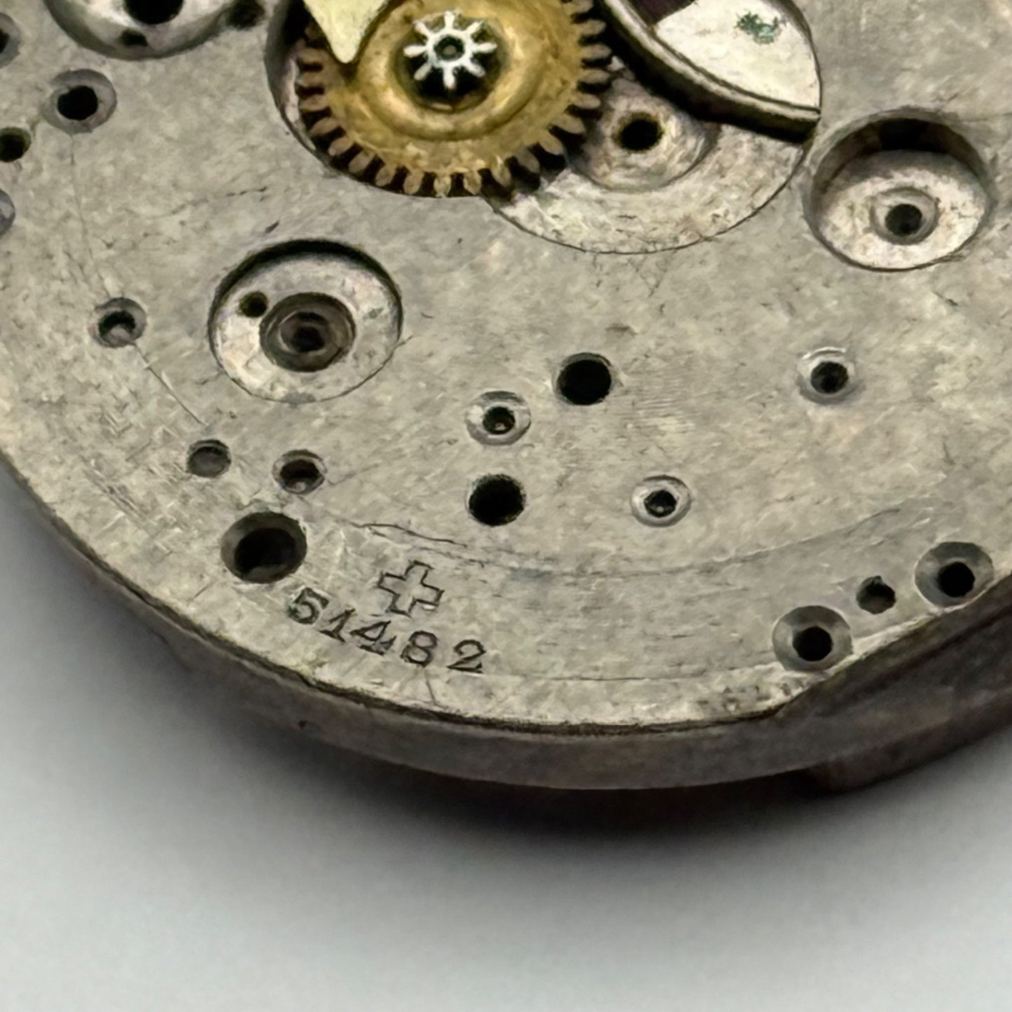 Patent 51482 Watch Movement Manual Wind Vintage Incomplete Parts Repair 24.8mm
