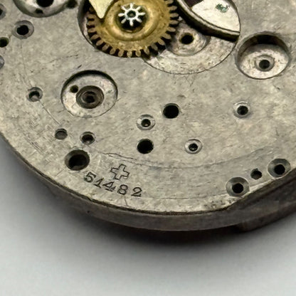 Patent 51482 Watch Movement Manual Wind Vintage Incomplete Parts Repair 24.8mm