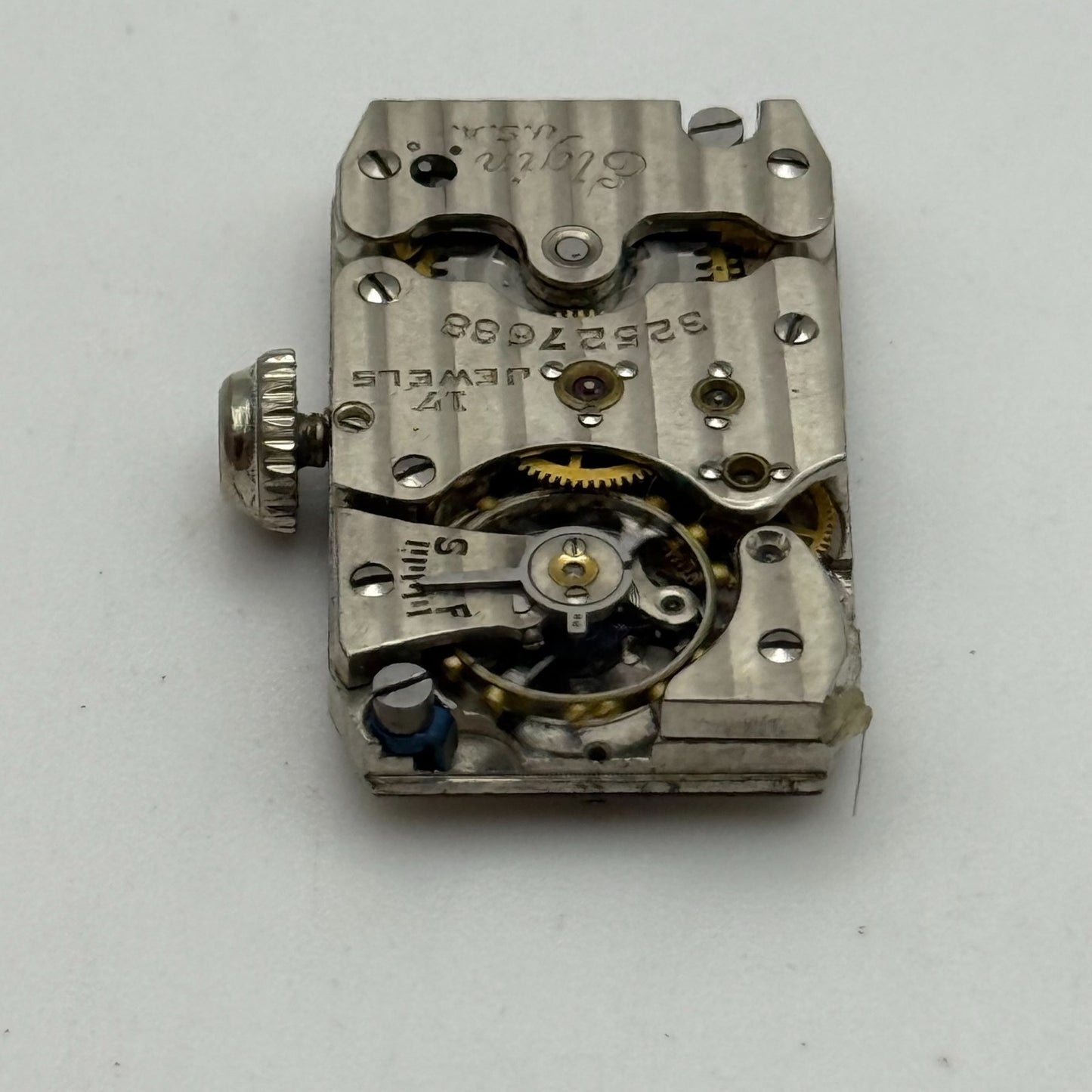 Running 1930 Vintage 18/0s Elgin 483 Model 1 American Watch Movement For PARTS