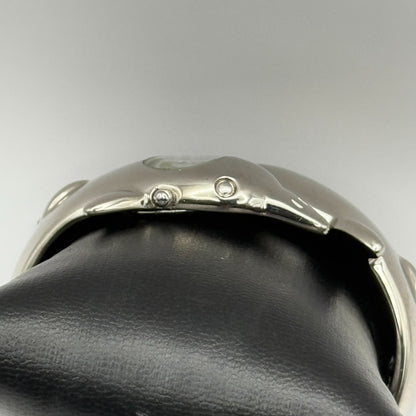 Carvel Ladies Dolphin Bangle Watch Quartz Silver Tone Working 20mm 5.5 Inches