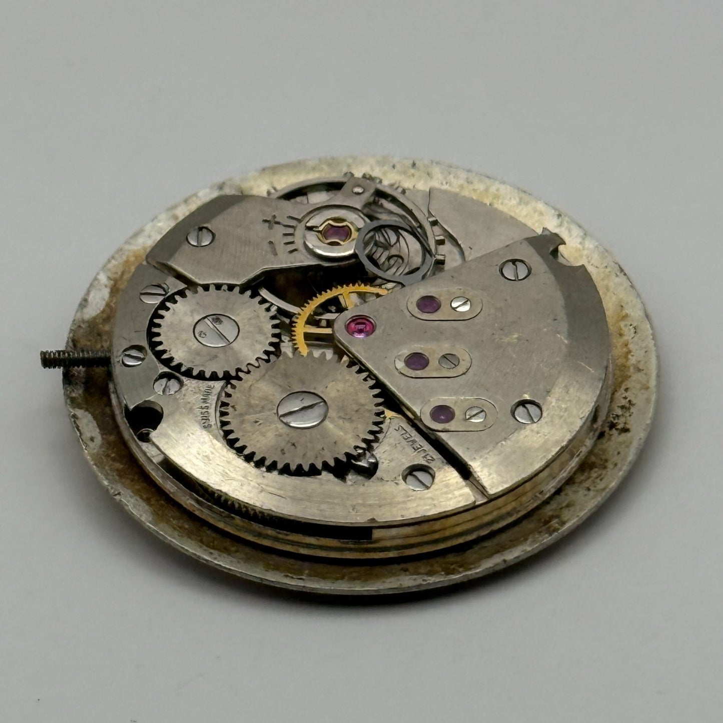 ETA 2390 Watch Movement Atlantic Manual Wind Vintage Swiss Parts Repair 23.3mm