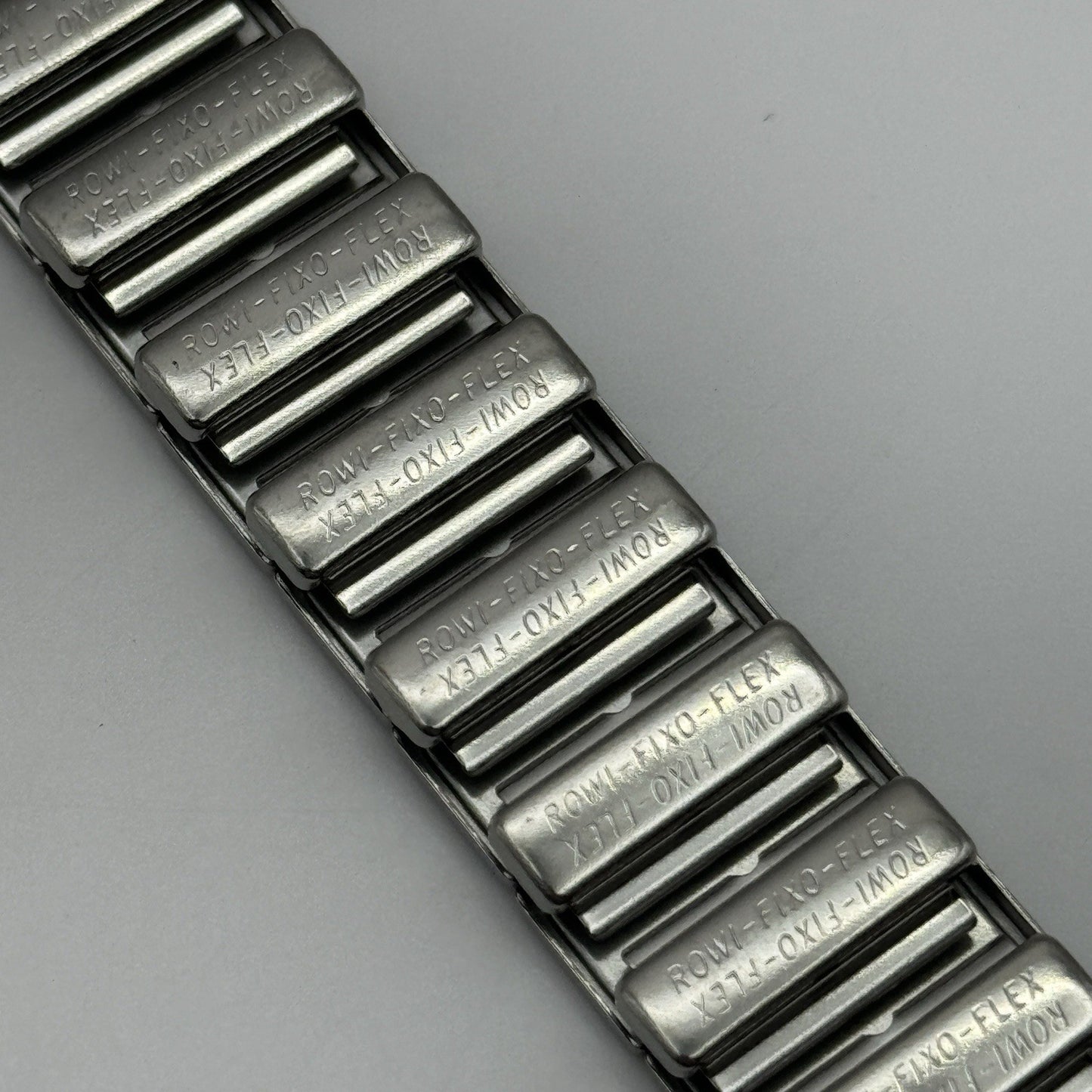 20mm Lug Rowi Fixo Flex Vintage New Old Stock NOS Expandable Strap Blue Silver