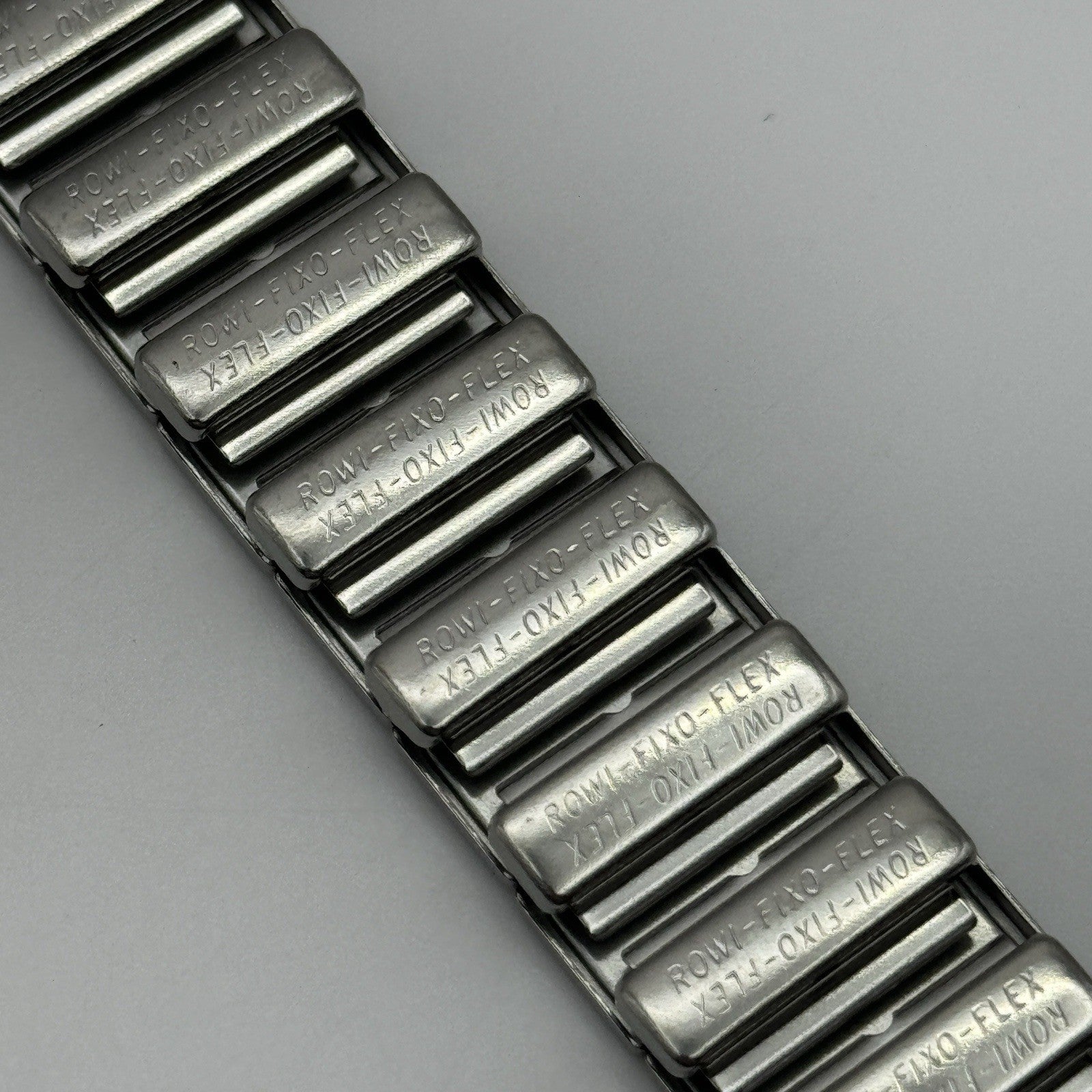 20mm Lug Rowi Fixo Flex Vintage New Old Stock NOS Expandable Strap Blue Silver