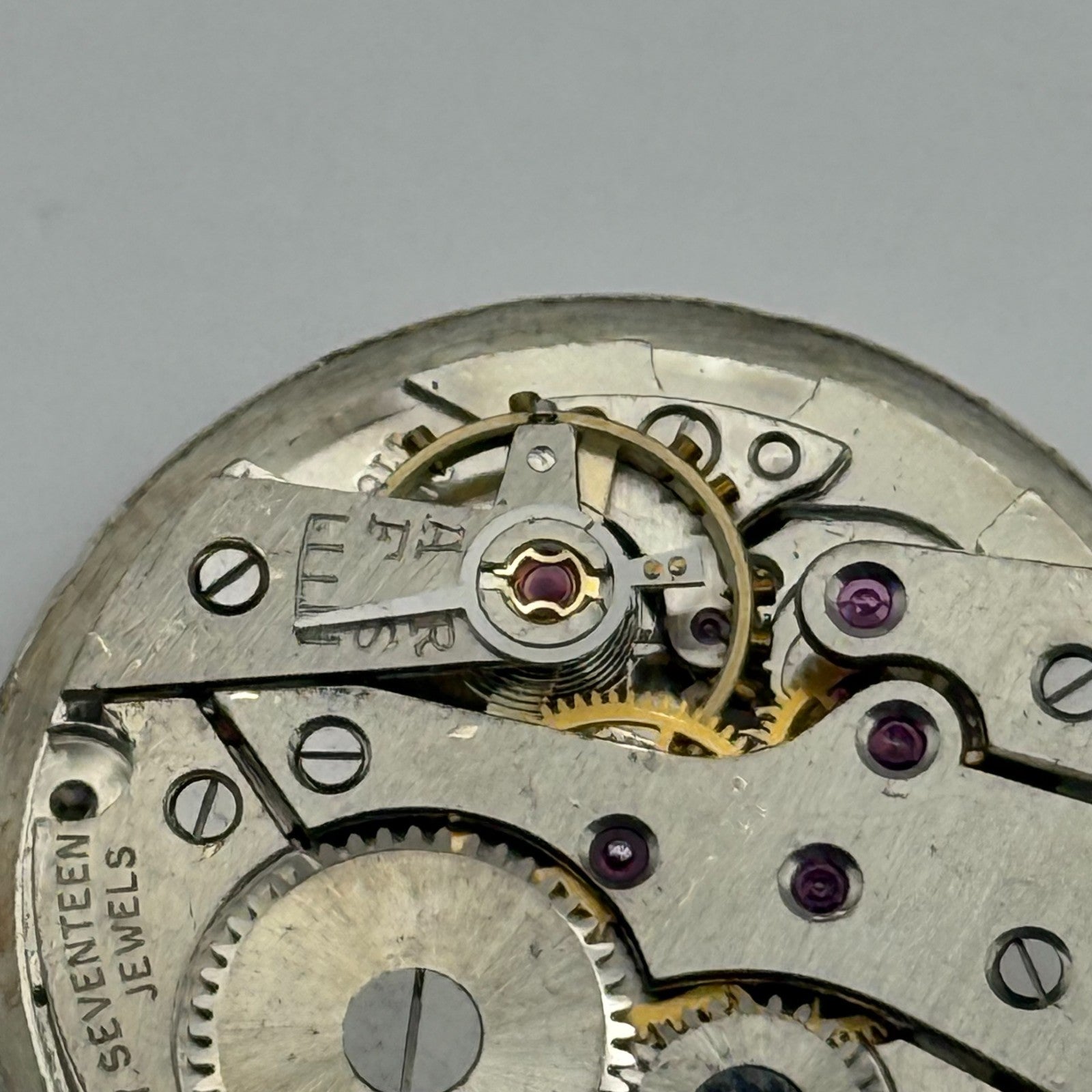OM 116 Watch Movement Jesby Running Manual Wind Vintage Parts 25.8mm