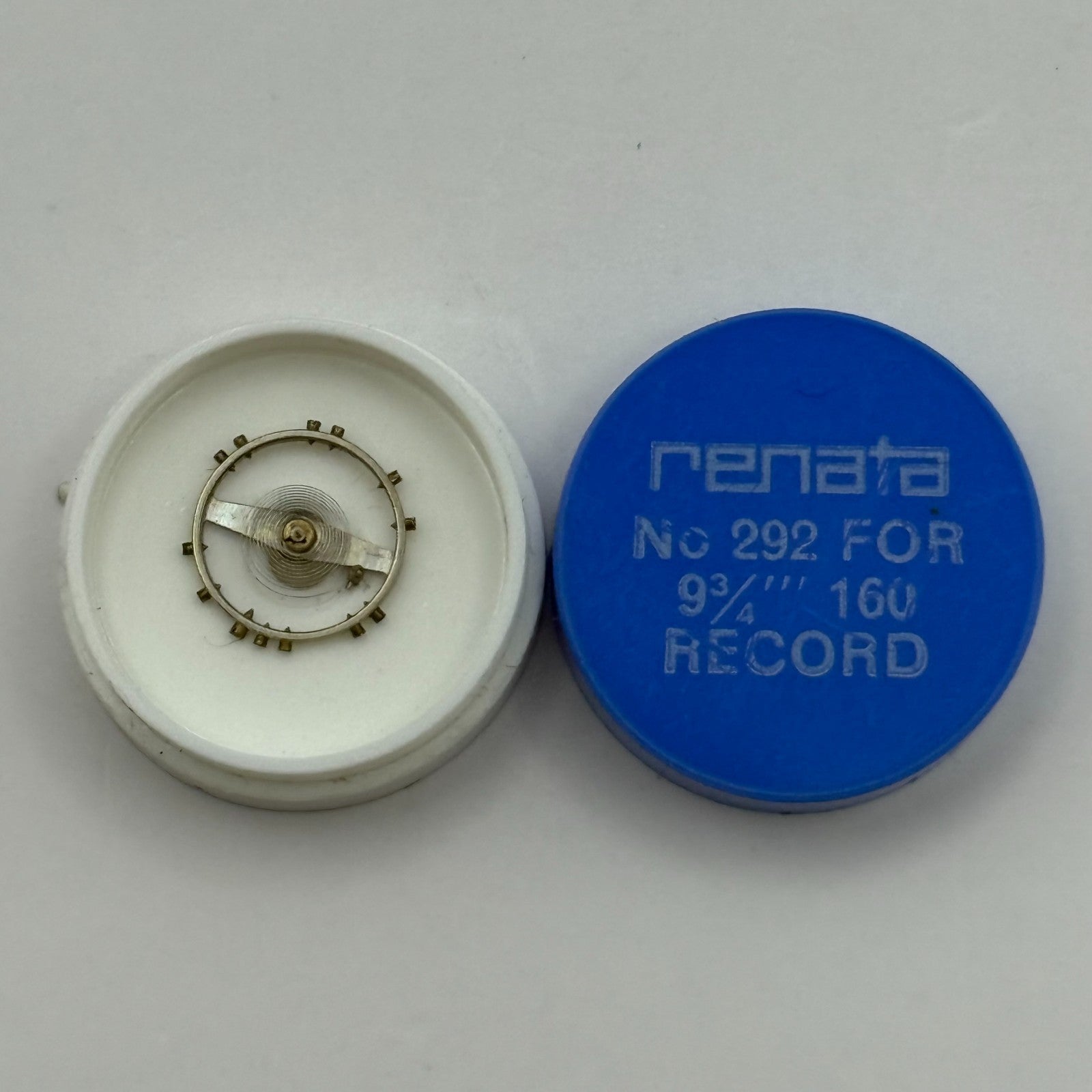 Record 160 Balance Wheel Complete And Spring 9 3/4''' 292 Watch Movement Parts 