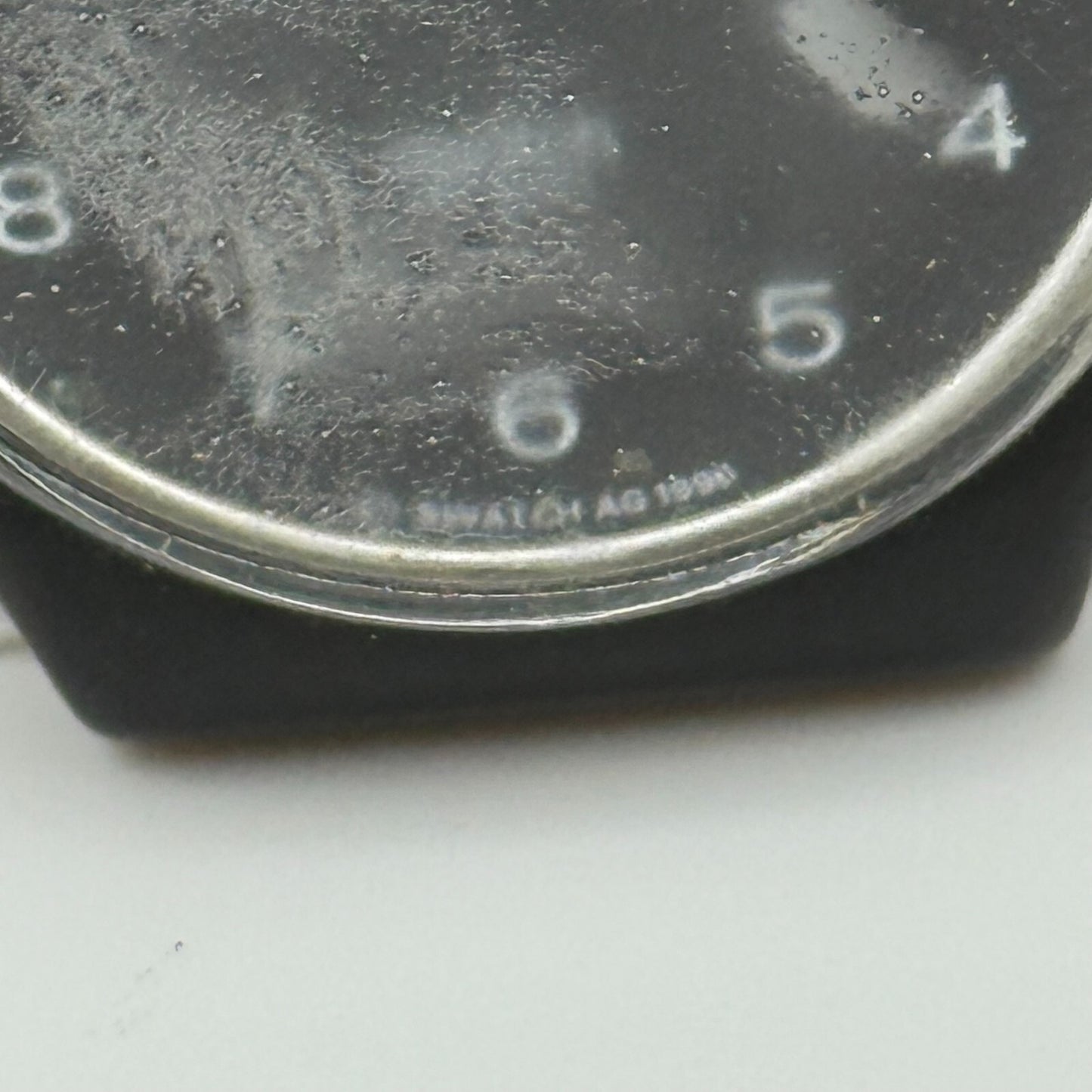 33mm Vintage 1996 Swatch Black Dial Plastic Quartz Watch UNTESTED PARTS REPAIR
