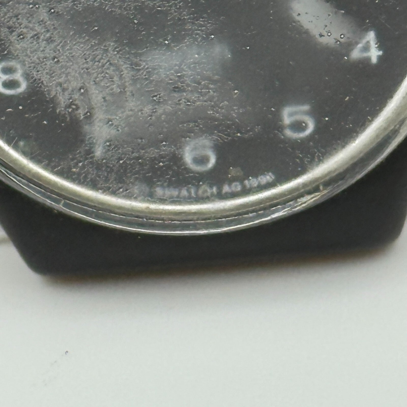 33mm Vintage 1996 Swatch Black Dial Plastic Quartz Watch UNTESTED PARTS REPAIR