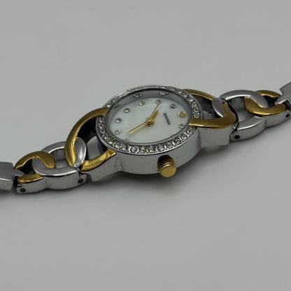 22mm Working Ladies Sekonda Two Tone Jewelled Quartz Japan Watch 6.25 Inches