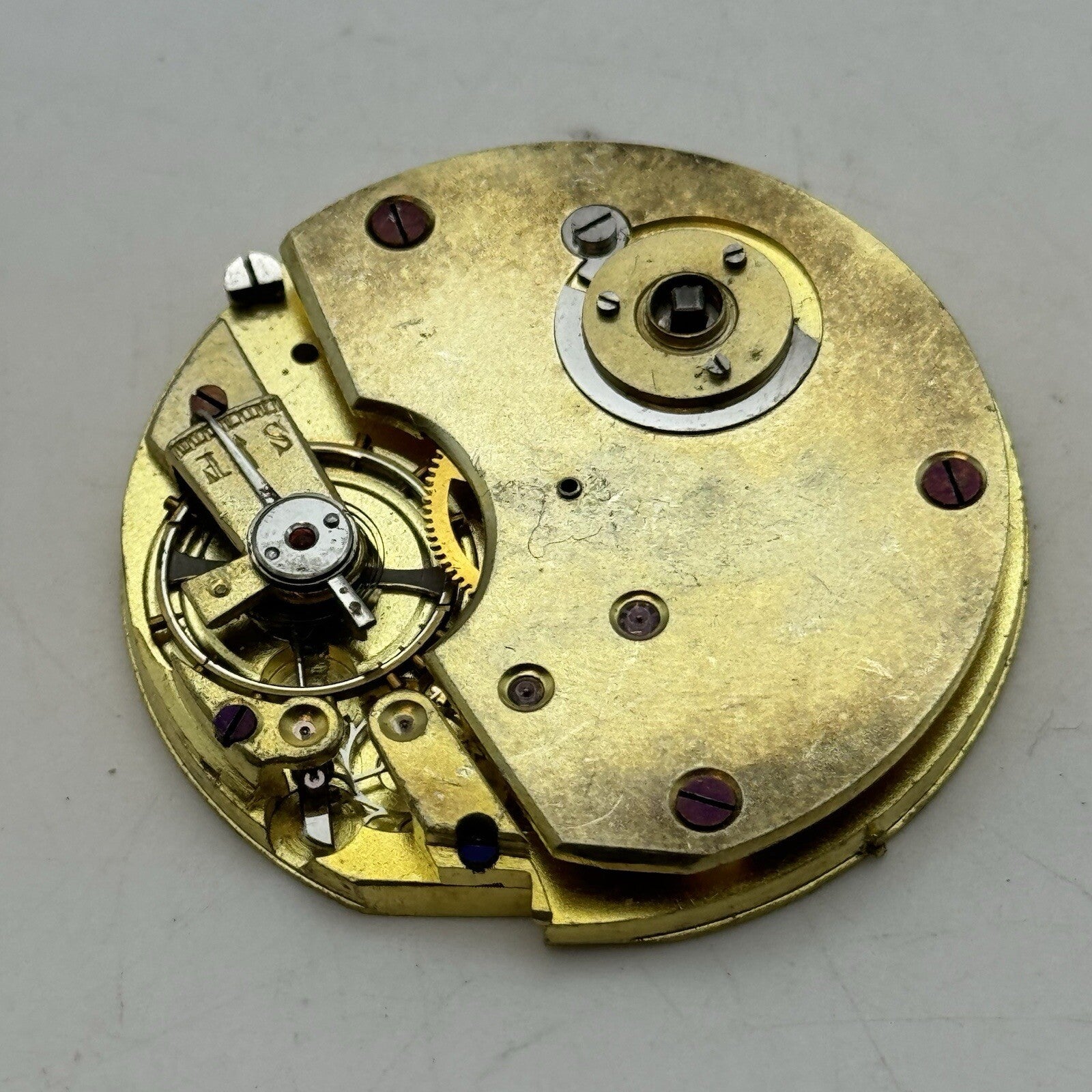 42.7mm Manual Wind Unidentified Quality Pocket Watch Movement FOR PARTS Restore