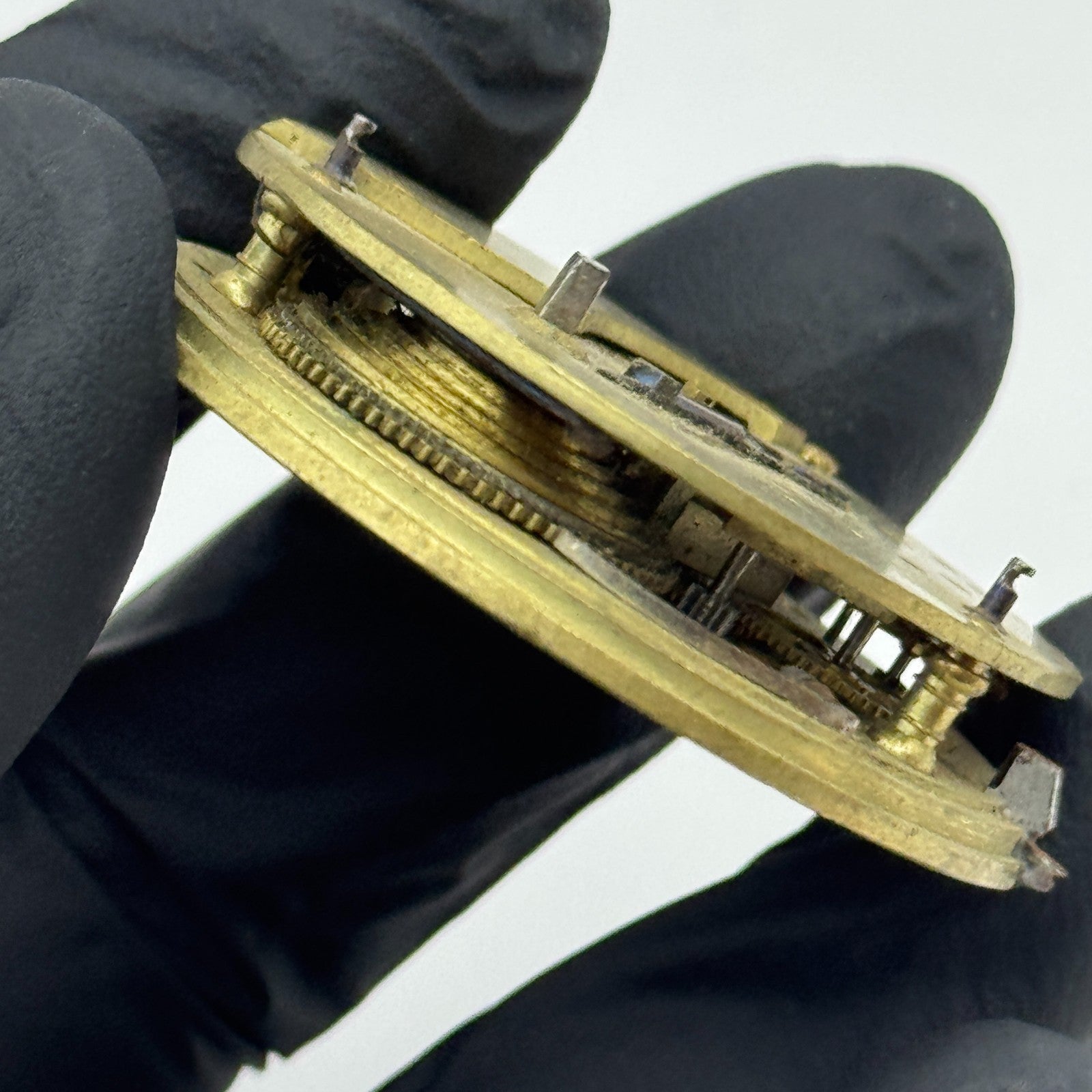 Fusee Pocket Watch Movement Antique English Key Wound Parts Repair Spares 46.7mm