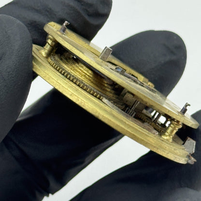 Fusee Pocket Watch Movement Antique English Key Wound Parts Repair Spares 46.7mm