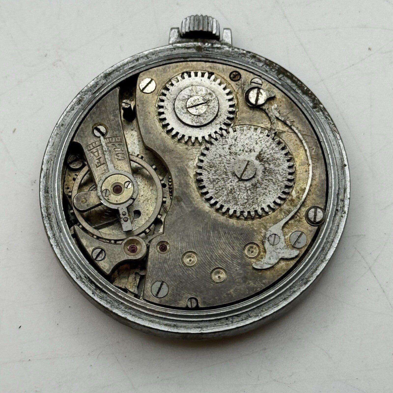 42.5mm Regulateur Francais Top Wind Pocket Watch Movement FOR PARTS