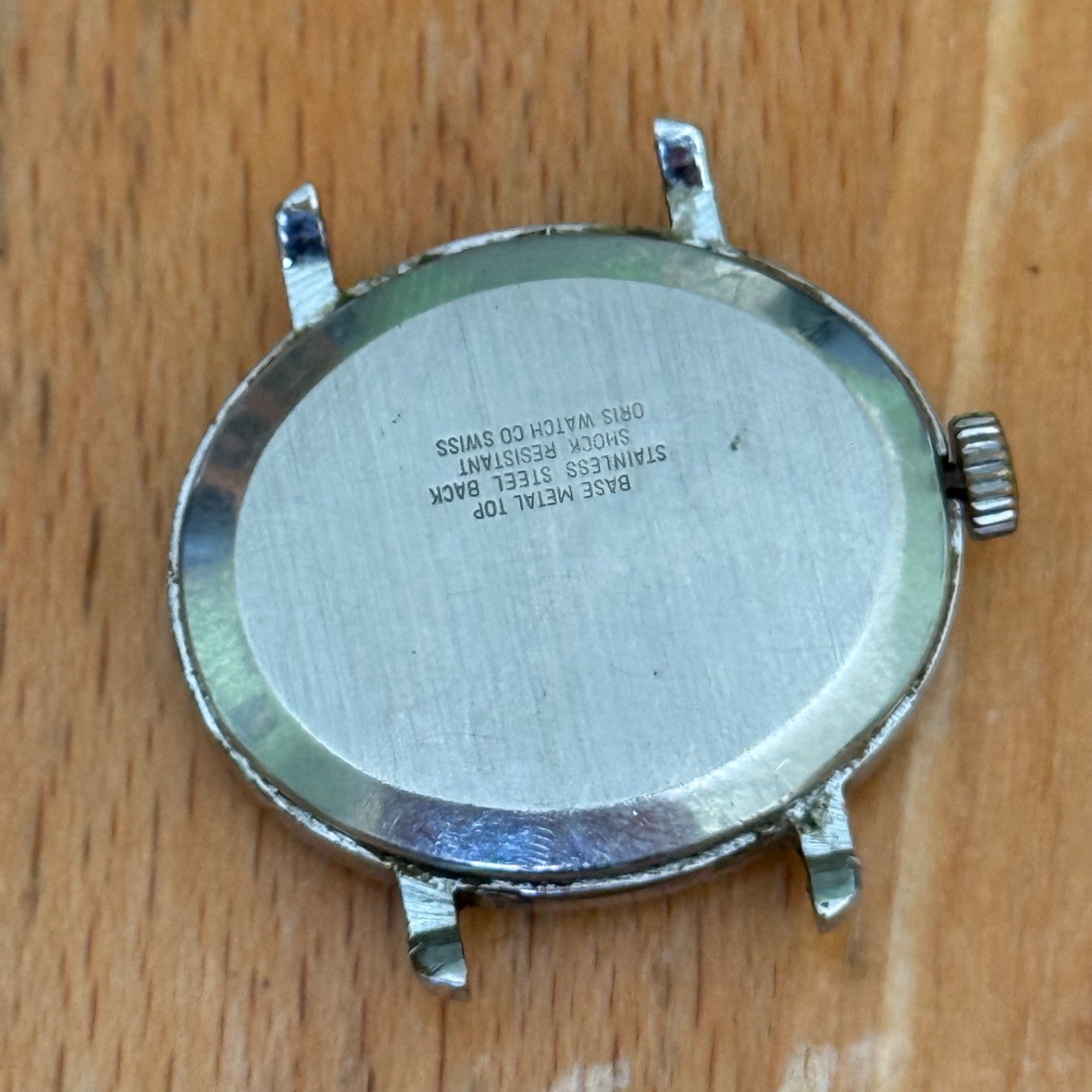 26mm Vintage Oris Super 17 Jewels Grey Dial Manual Wind Watch PARTS / REPAIR