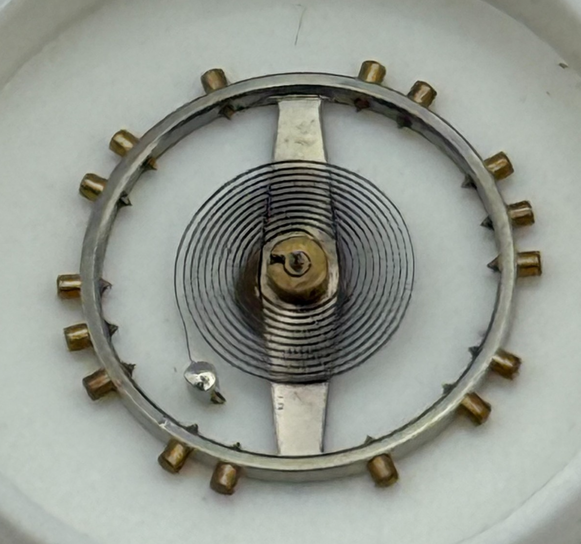 Felsa 4000 4010 Balance Wheel Complete And Spring 1435 M Watch Movement Parts 