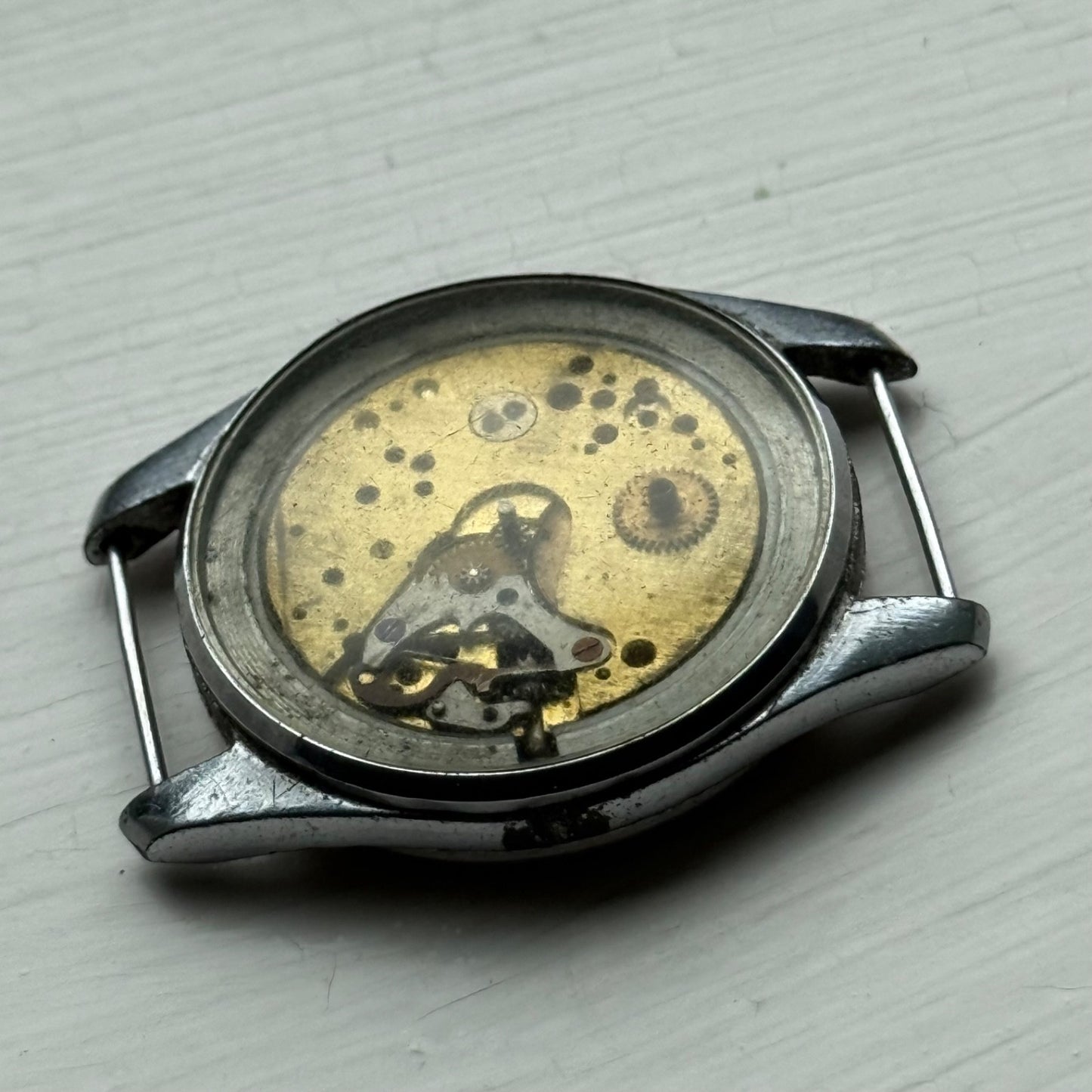 33mm Vintage Unidentified Manual Wind Watch PARTS / REPAIR / RESTORATION