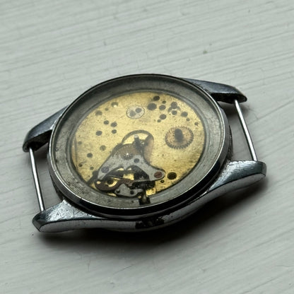 33mm Vintage Unidentified Manual Wind Watch PARTS / REPAIR / RESTORATION