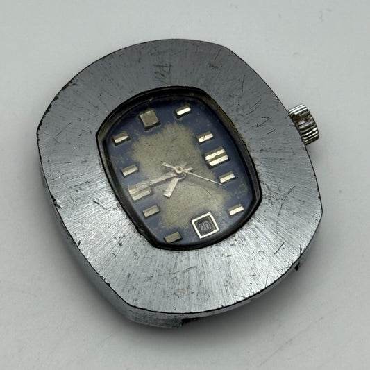 36mm Men’s Vintage Cronel Shock Protected Date Dial Swiss Watch PARTS REPAIR