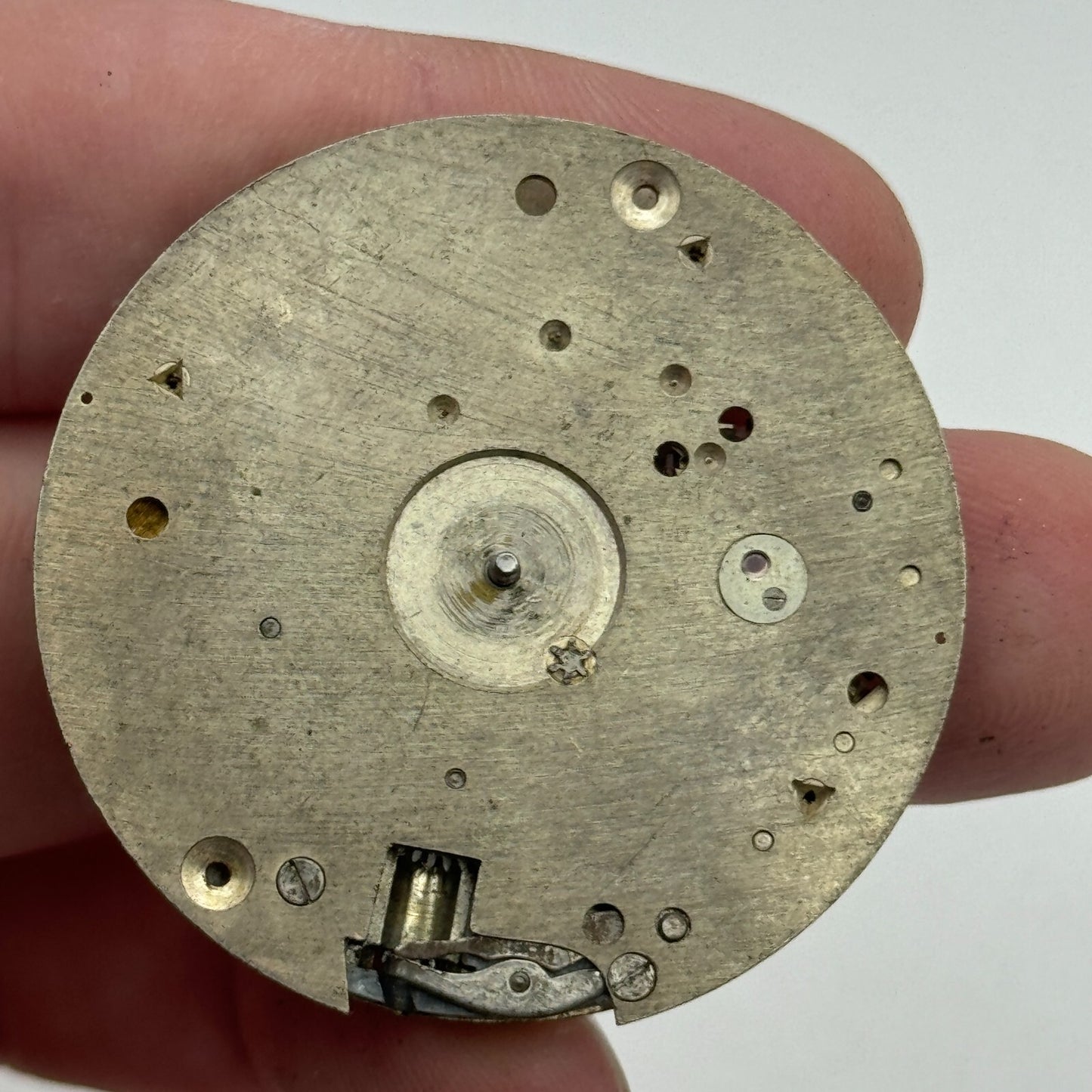 41.5mm 10 Jewels Unidentified Interesting Vintage Pocket Watch Movement PARTS