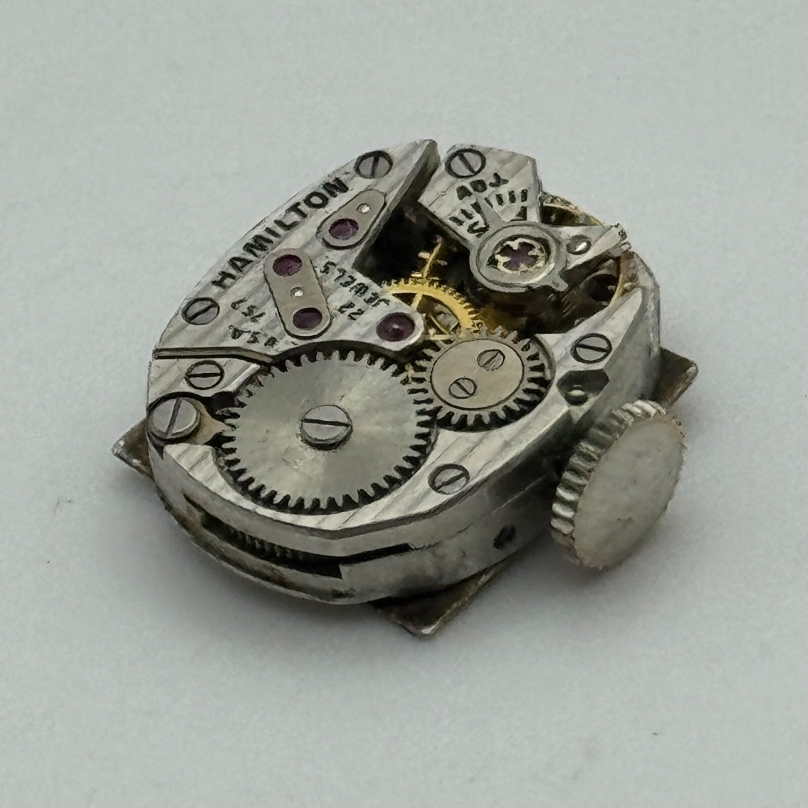 12.7mm Ladies Hamilton Cal 757 Manual Wind 22 Jewels Swiss Watch Movement PARTS