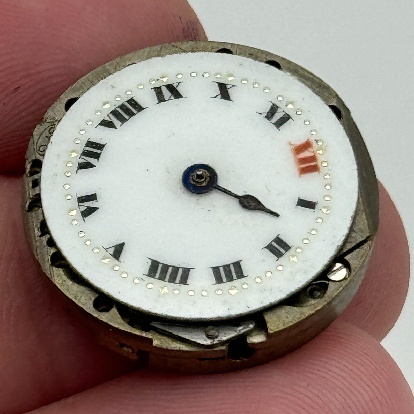 23.6mm SFG Porcelain Dial Swiss Trench Watch Movement Manual Wind PARTS SPARES