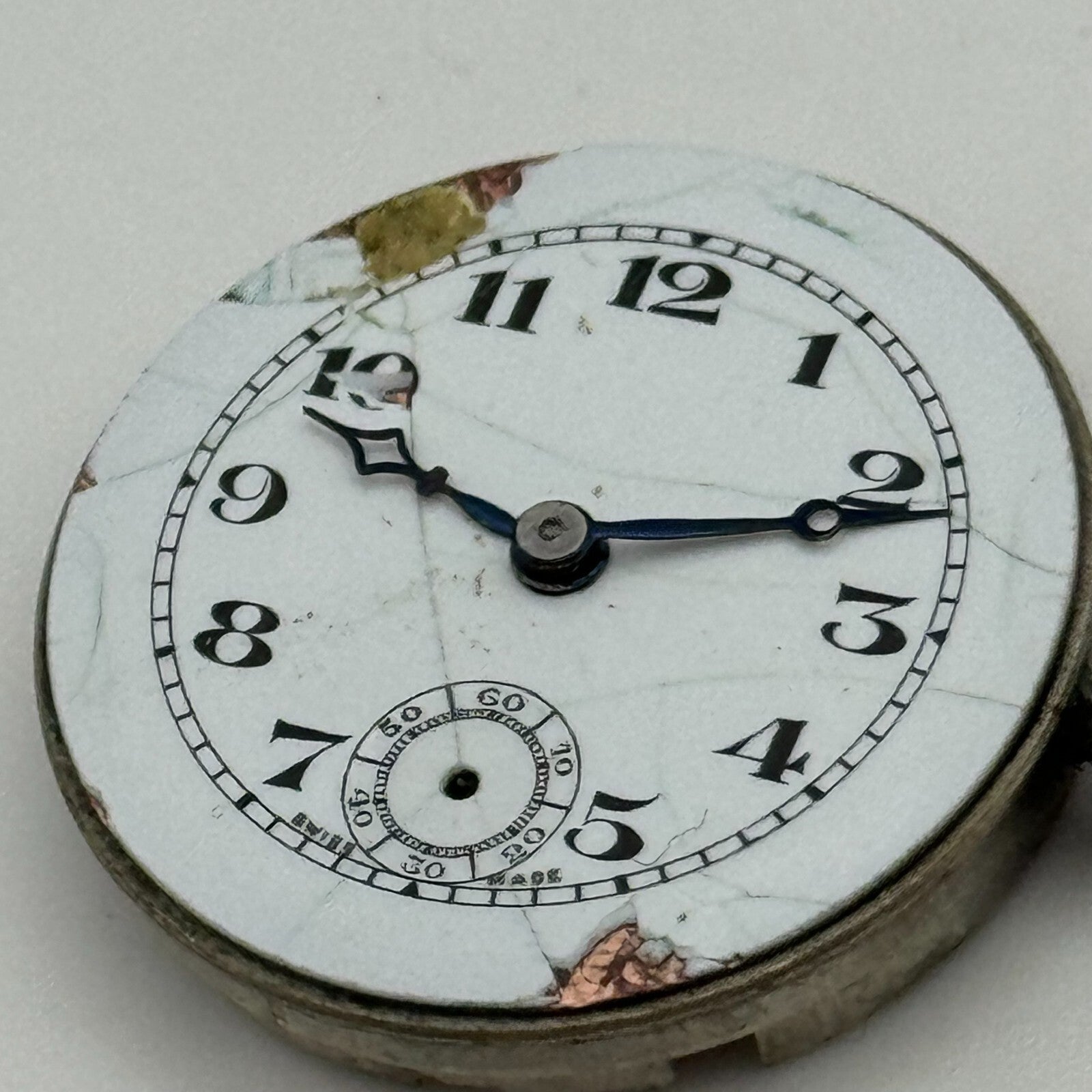 23.6mm Unidentified Sub Seconds Trench Watch Movement Manual Wind PARTS SPARES