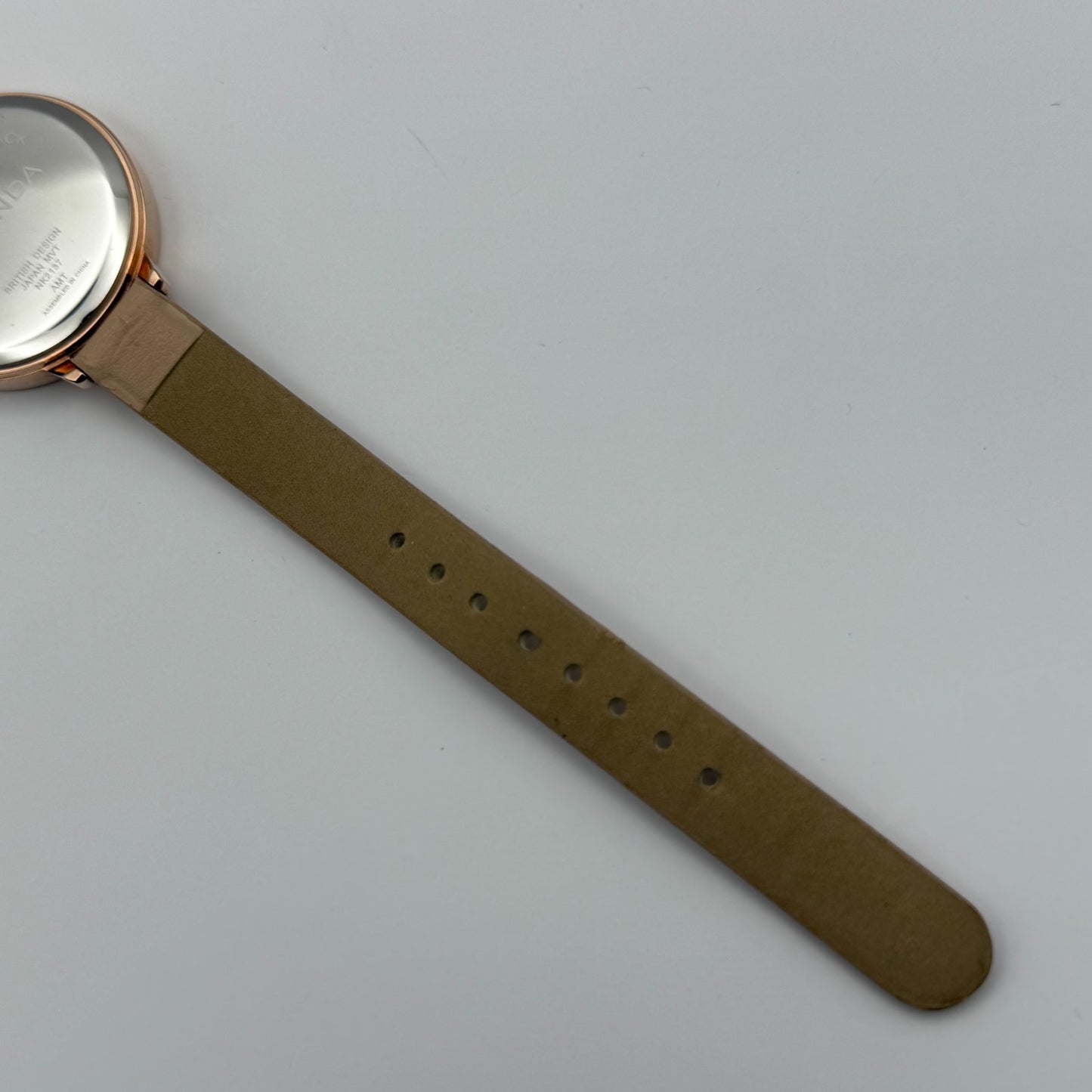 Sekonda Ladies Quartz Watch Silver Dial Rose Gold Tone Case Japan Working 34mm