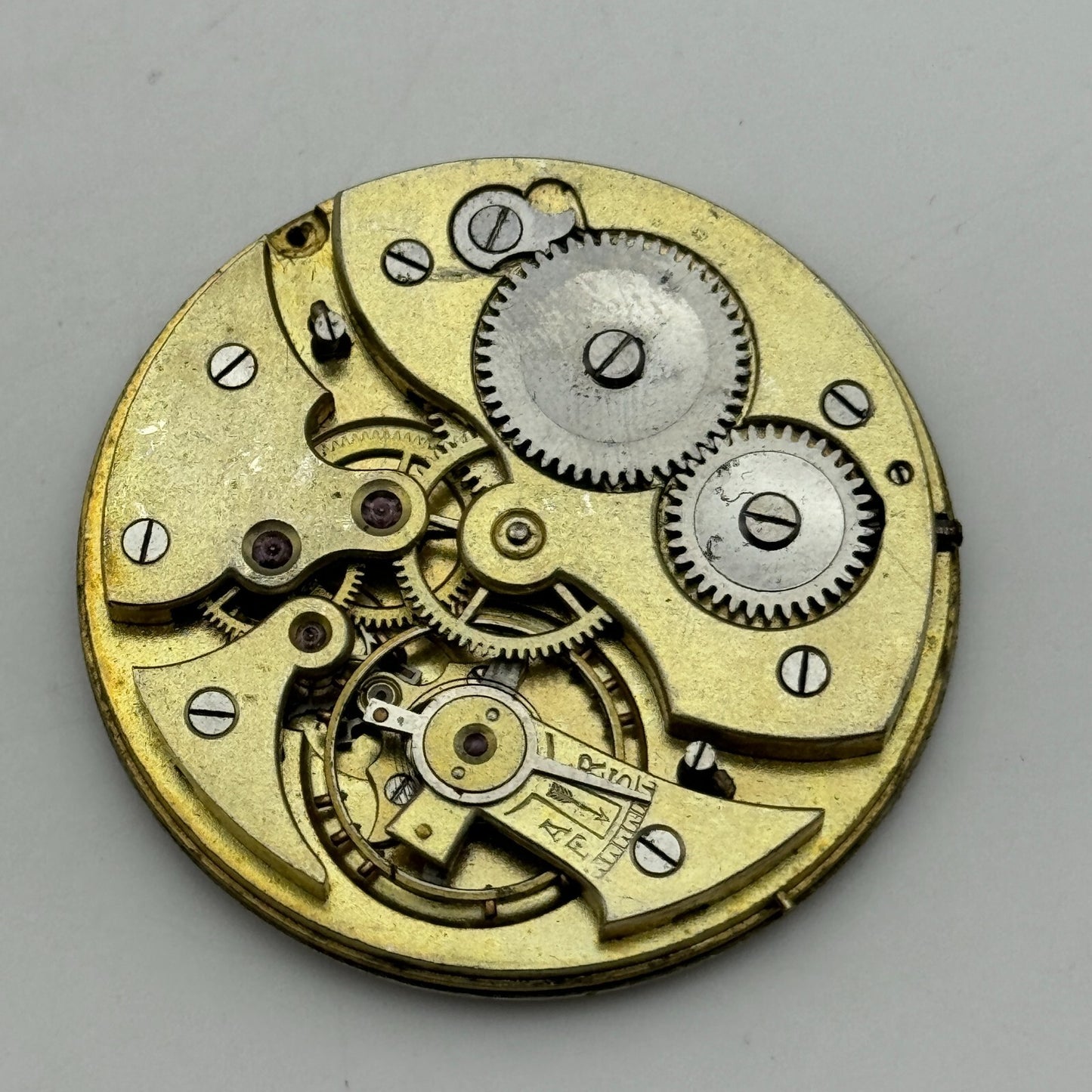 42.1mm Vintage Open Face Swiss Pocket Watch Movement PARTS REPAIR SPARES