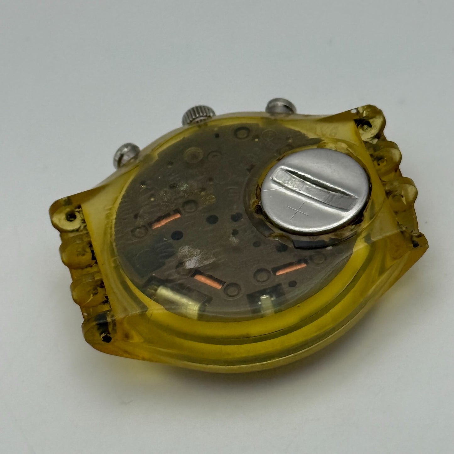 37.4mm Vintage 1996 Swatch Shiny Start SCK407 Chronograph Watch UNTESTED PARTS