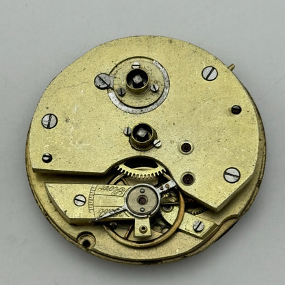 42.7mm Antique Key Wound Sub Seconds Pocket Watch Movement PARTS SPARES REPAIRS
