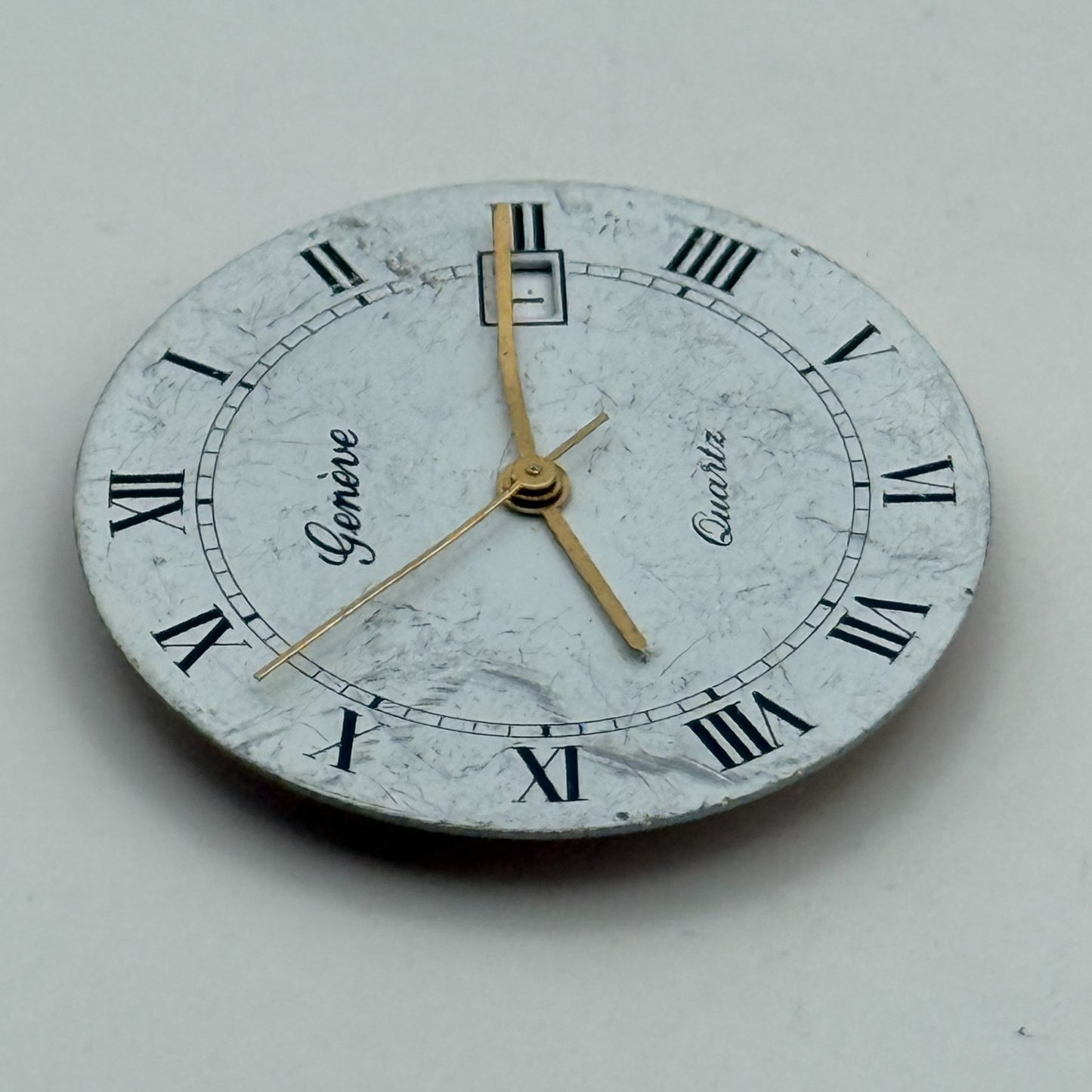 ETA 955.414 Quartz Watch Movement Geneve Date Vintage Swiss Parts Repair 23.8mm