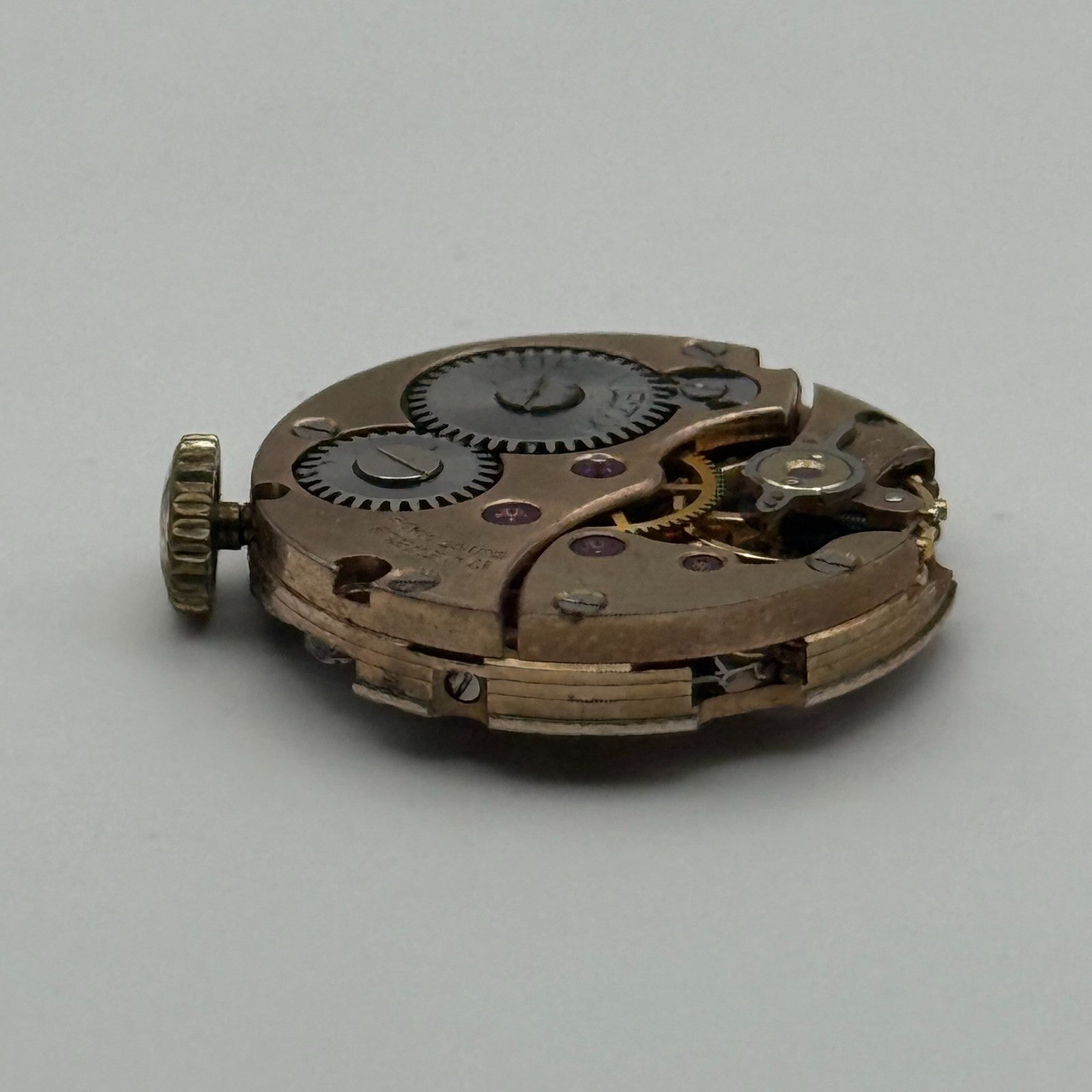 Helvetia 2665 Watch Movement Running Manual Wind Vintage Parts Repair 19.6mm