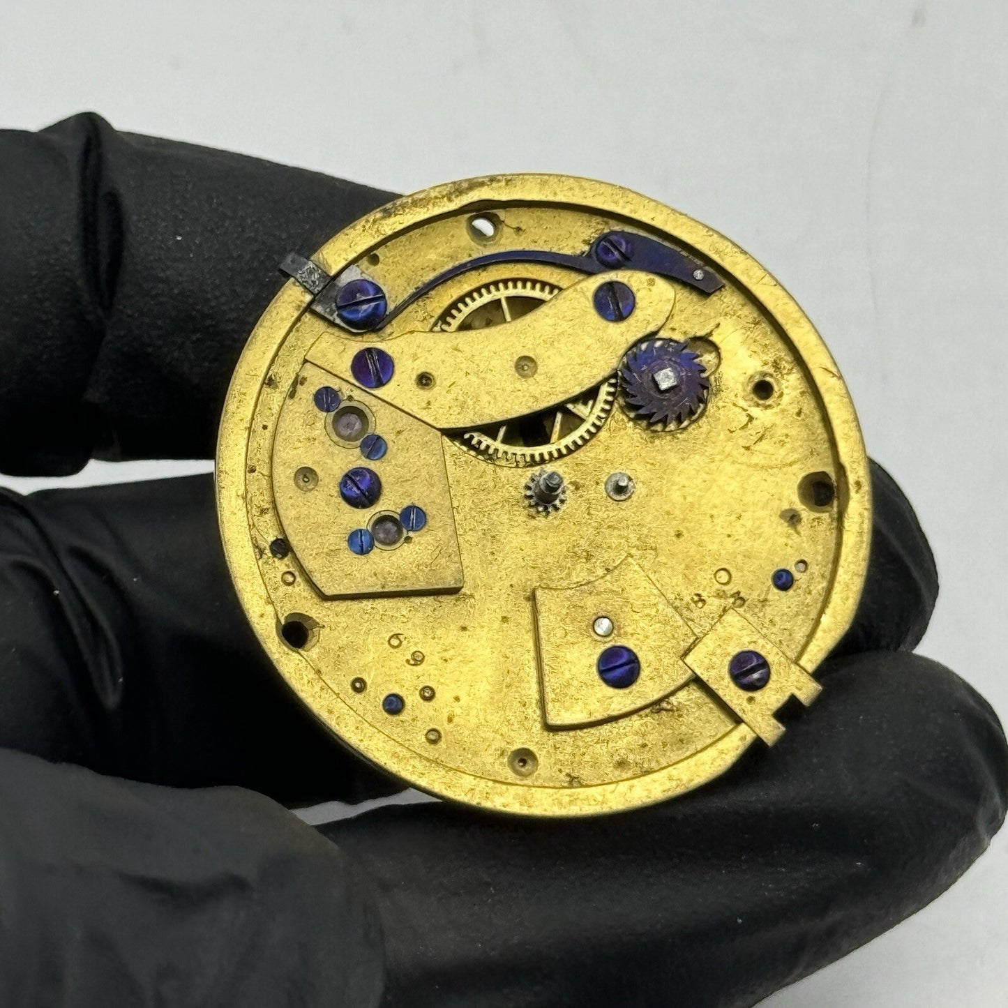 37.3mm Barwise London Antique Fusee Pocket Watch Movement FOR PARTS Repair