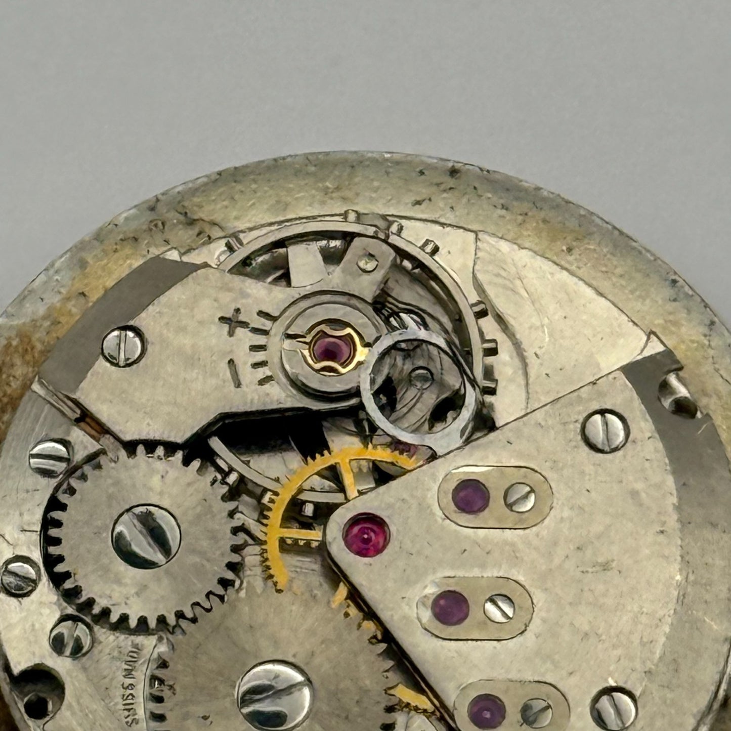 ETA 2390 Watch Movement Atlantic Manual Wind Vintage Swiss Parts Repair 23.3mm