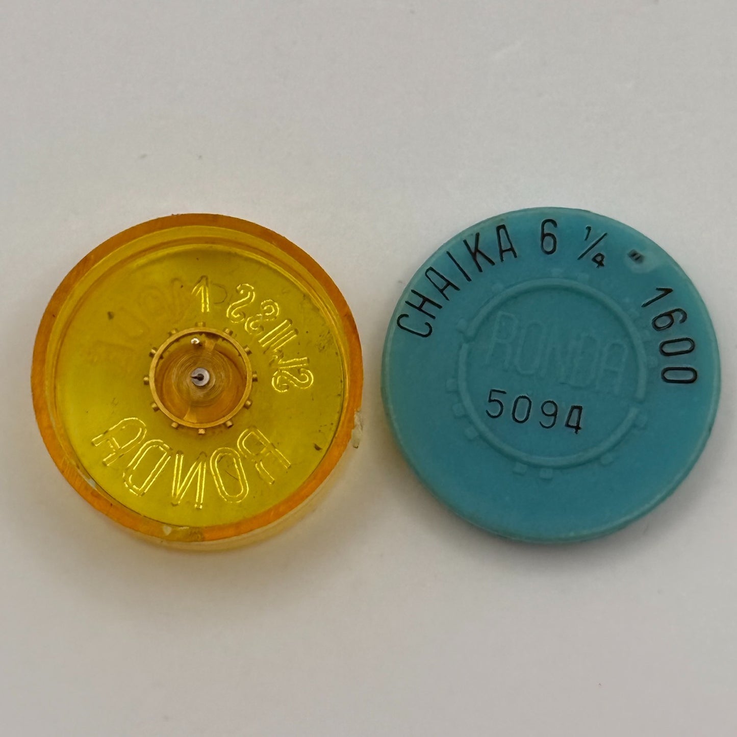 Chaika 1600 Balance Wheel Complete And Spring Ronda 5094 Watch Movement Parts 