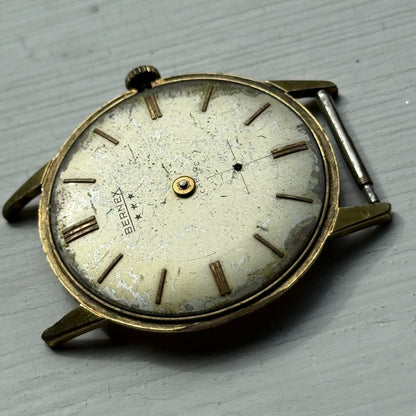 33mm Men's Vintage Bernex FHF 81 Running Swiss Manual Wind Watch PARTS REPAIR