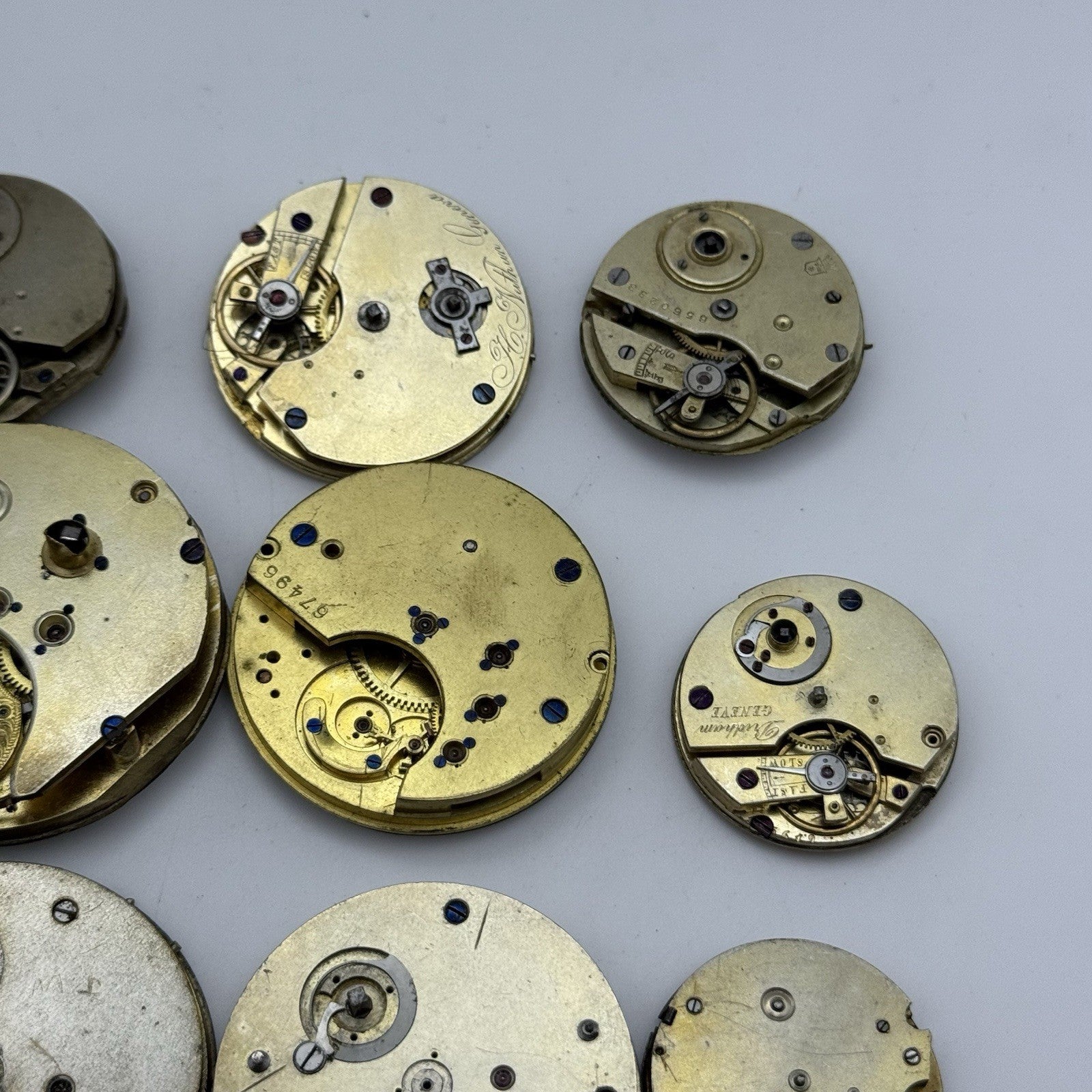 Bundle Mixed Antique / Vintage Pocket Watch Movements Joblot PARTS REPAIR SPARES