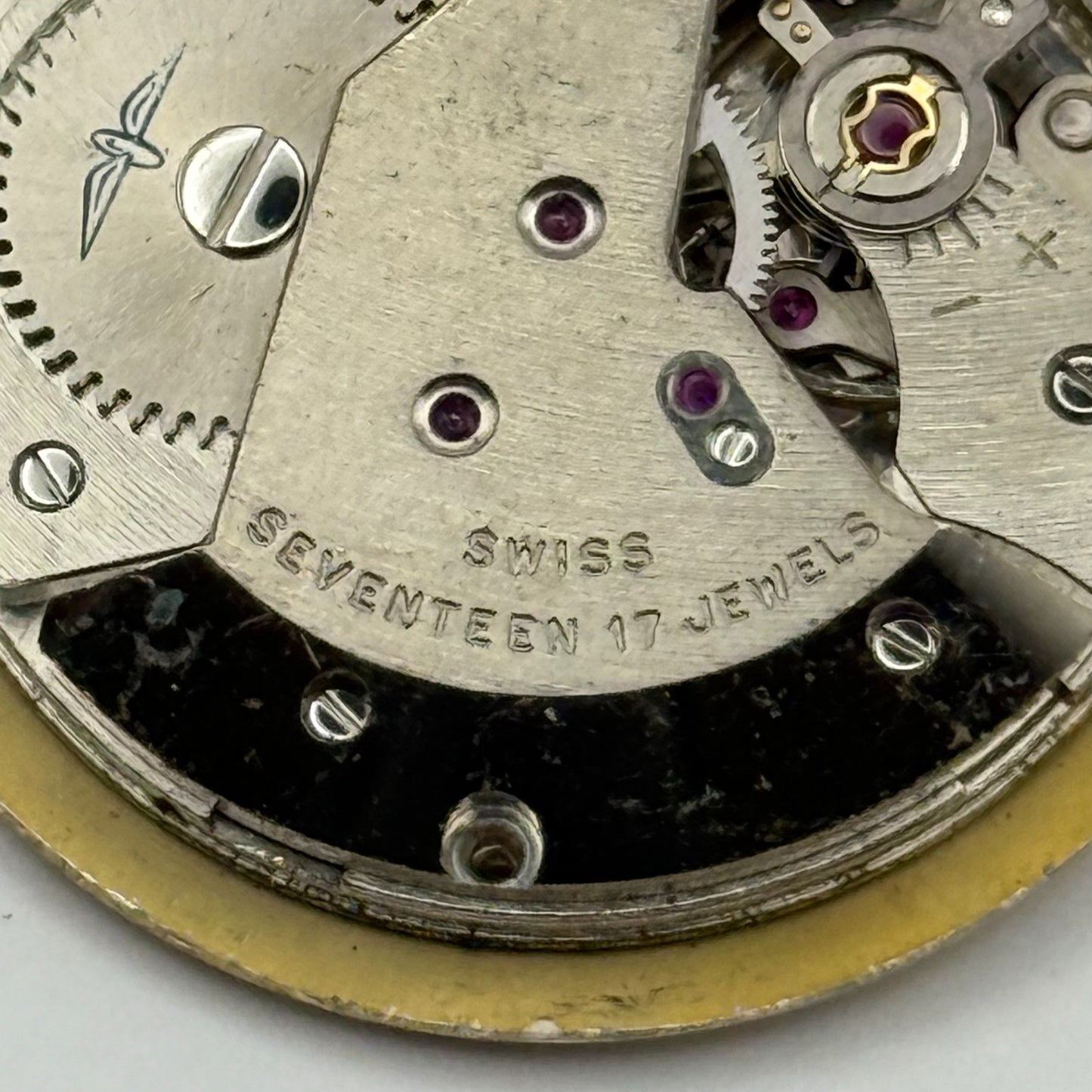 AS 1795 Watch Movement Rotary Manual Wind Vintage Swiss Parts Repair 25.8mm
