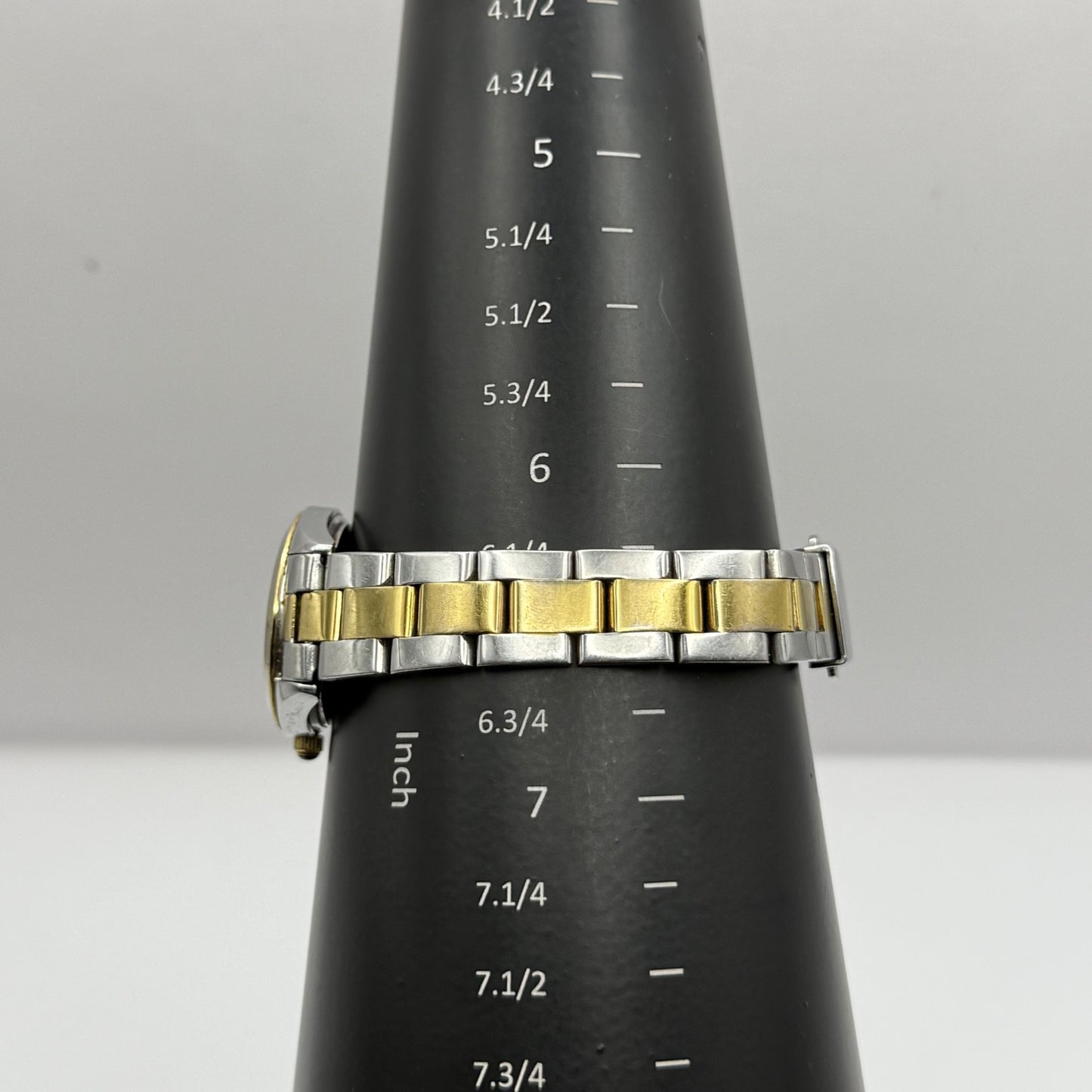 Rotary Ladies Watch Two Tone Mother Of Pearl Date Dial 27mm Working LB03499/401