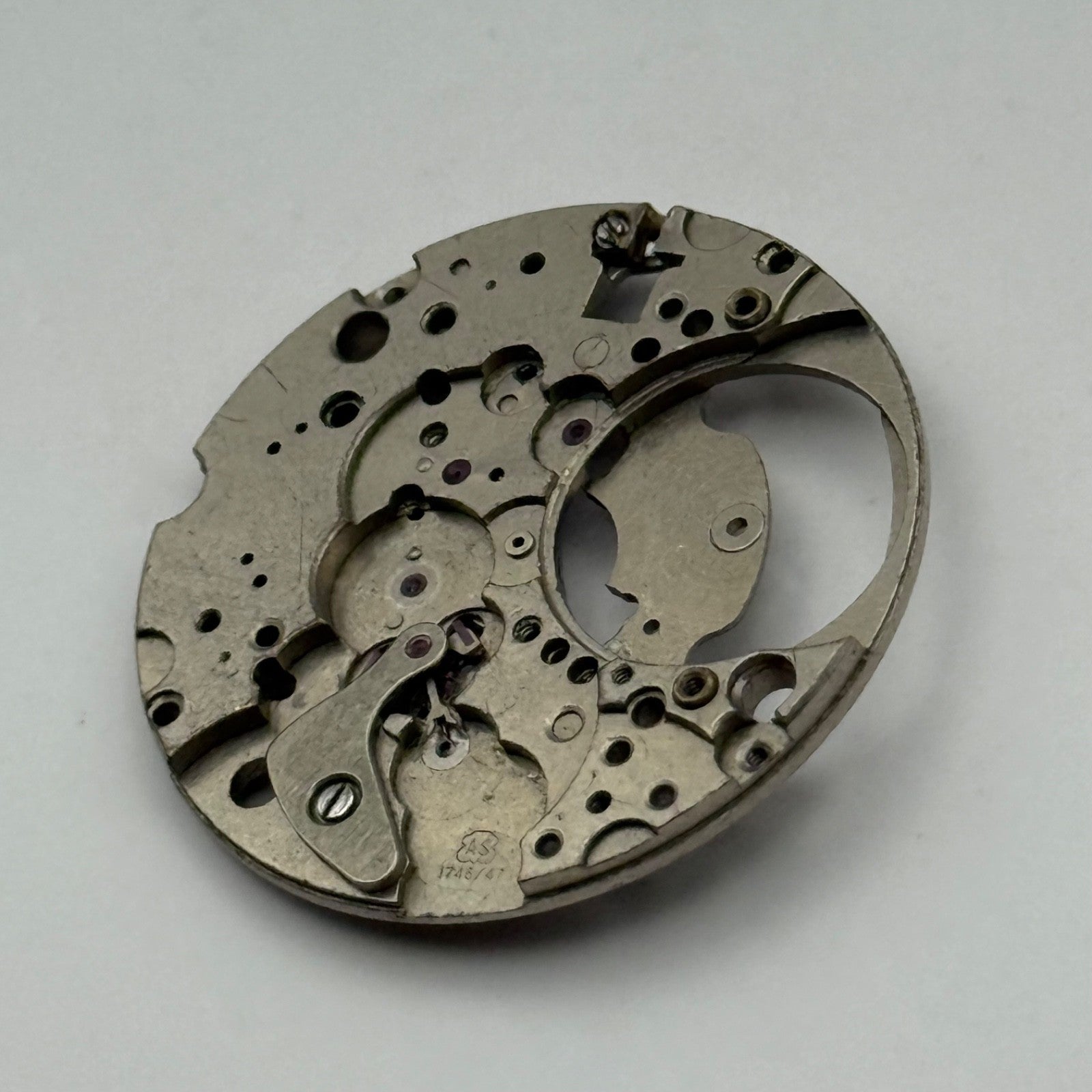 AS 1746/47 Watch Movement Main Plate Manual Wind Vintage Swiss Parts 25.9mm