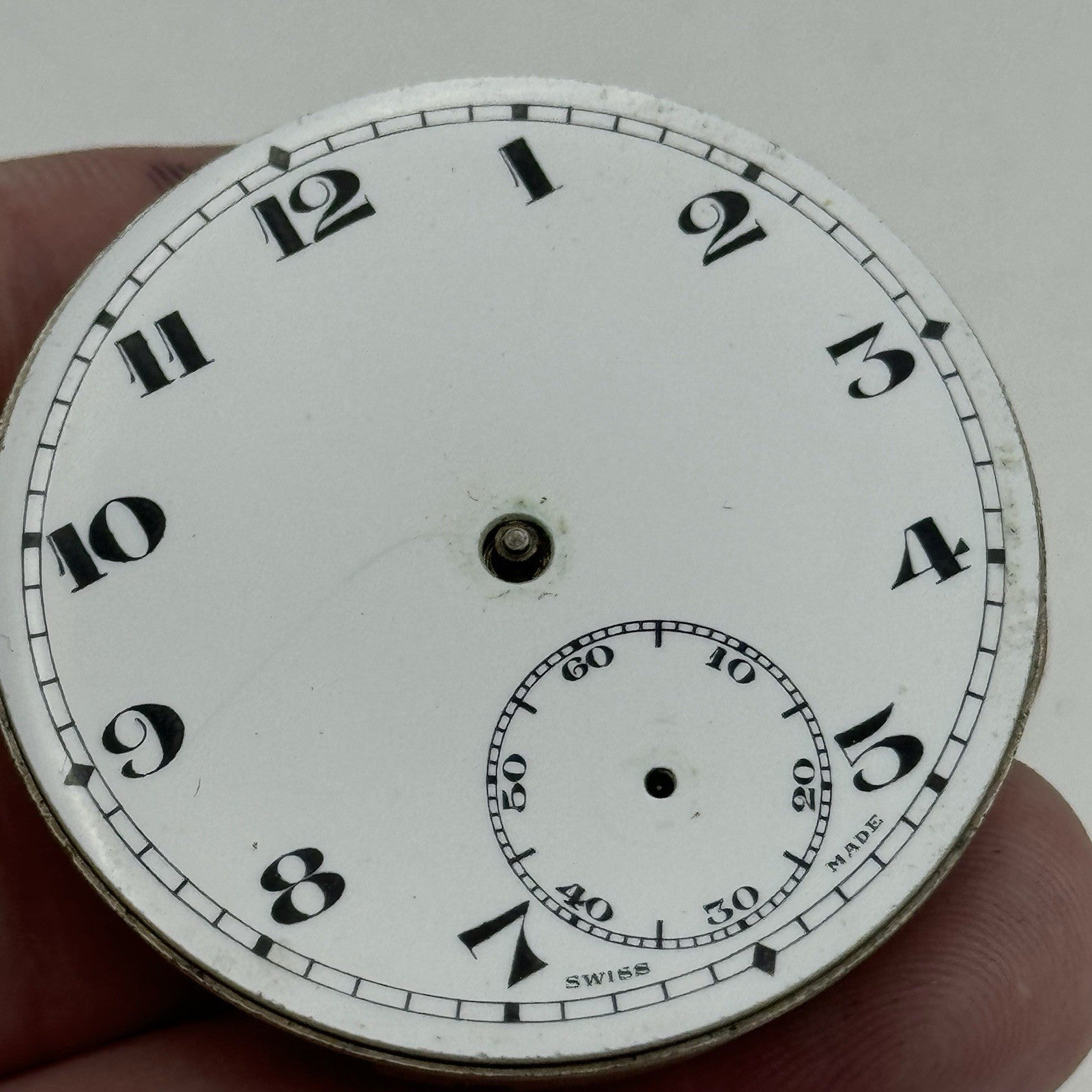 43mm Derrick 15 Jewels Swiss Vintage Hunter Pocket Watch Movement PARTS REPAIR